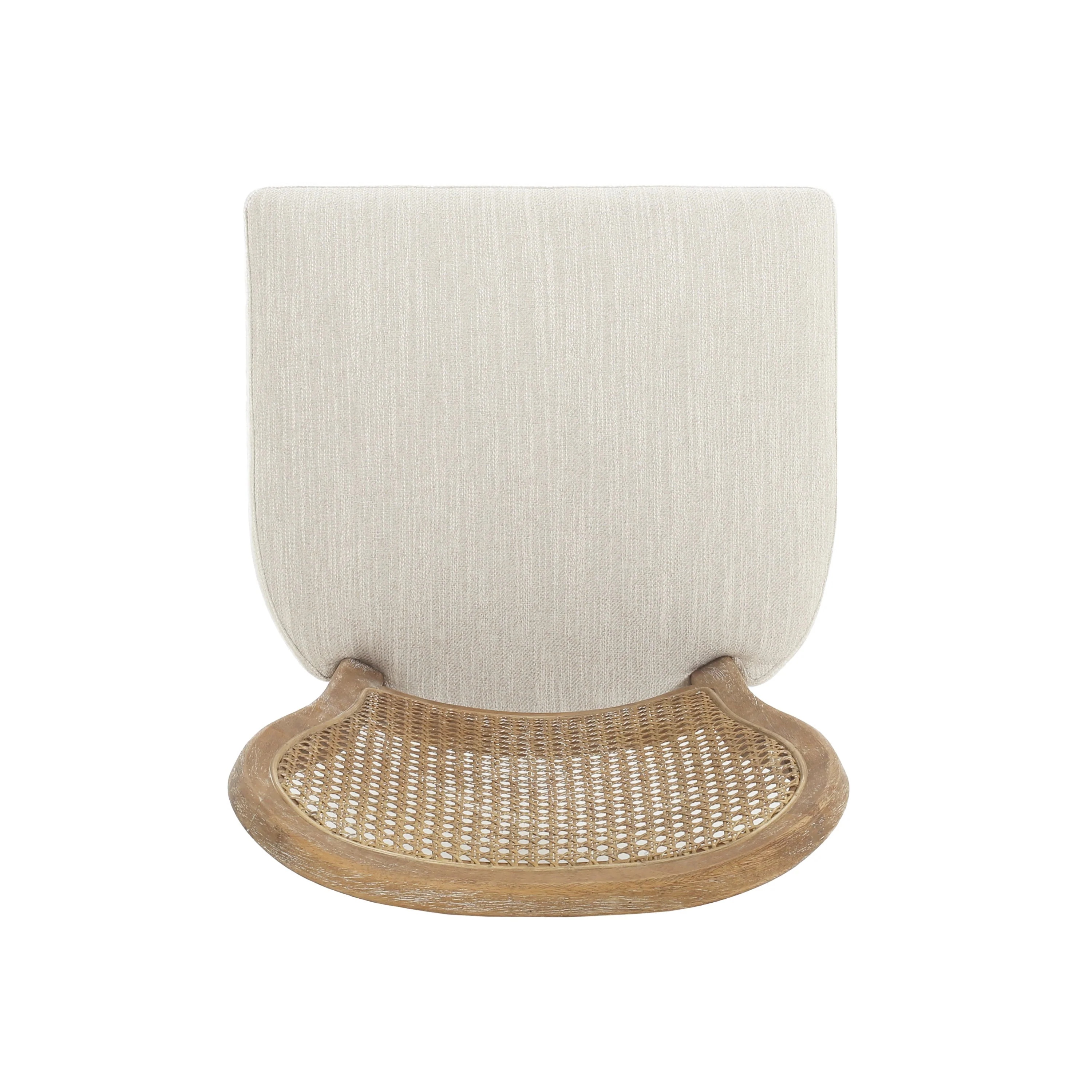 Cane-Back Upholstered Bar Stools Set of 2 - Image 4
