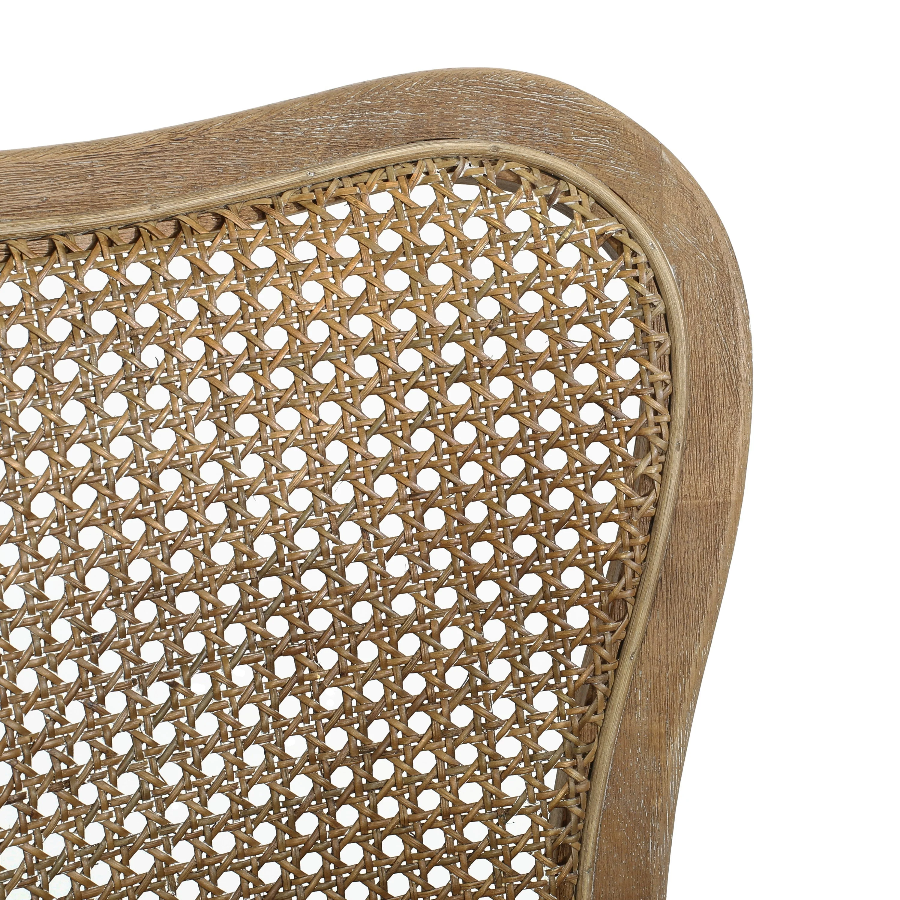 Cane-Back Upholstered Bar Stools Set of 2 - Image 7