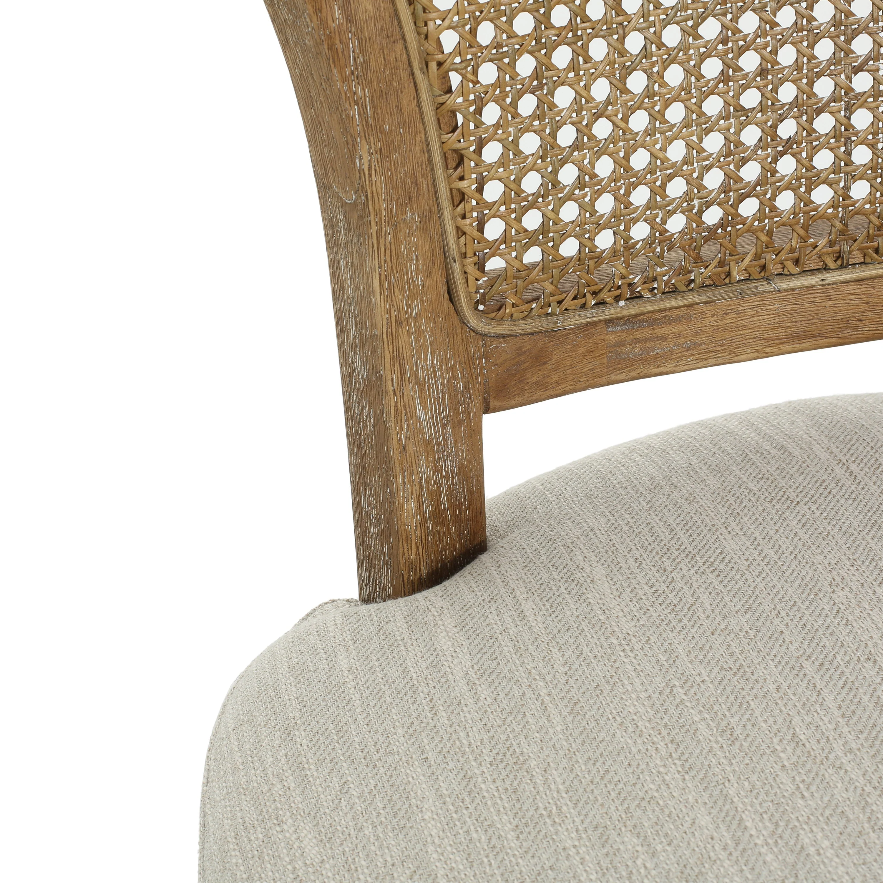 Cane-Back Upholstered Bar Stools Set of 2 - Image 8