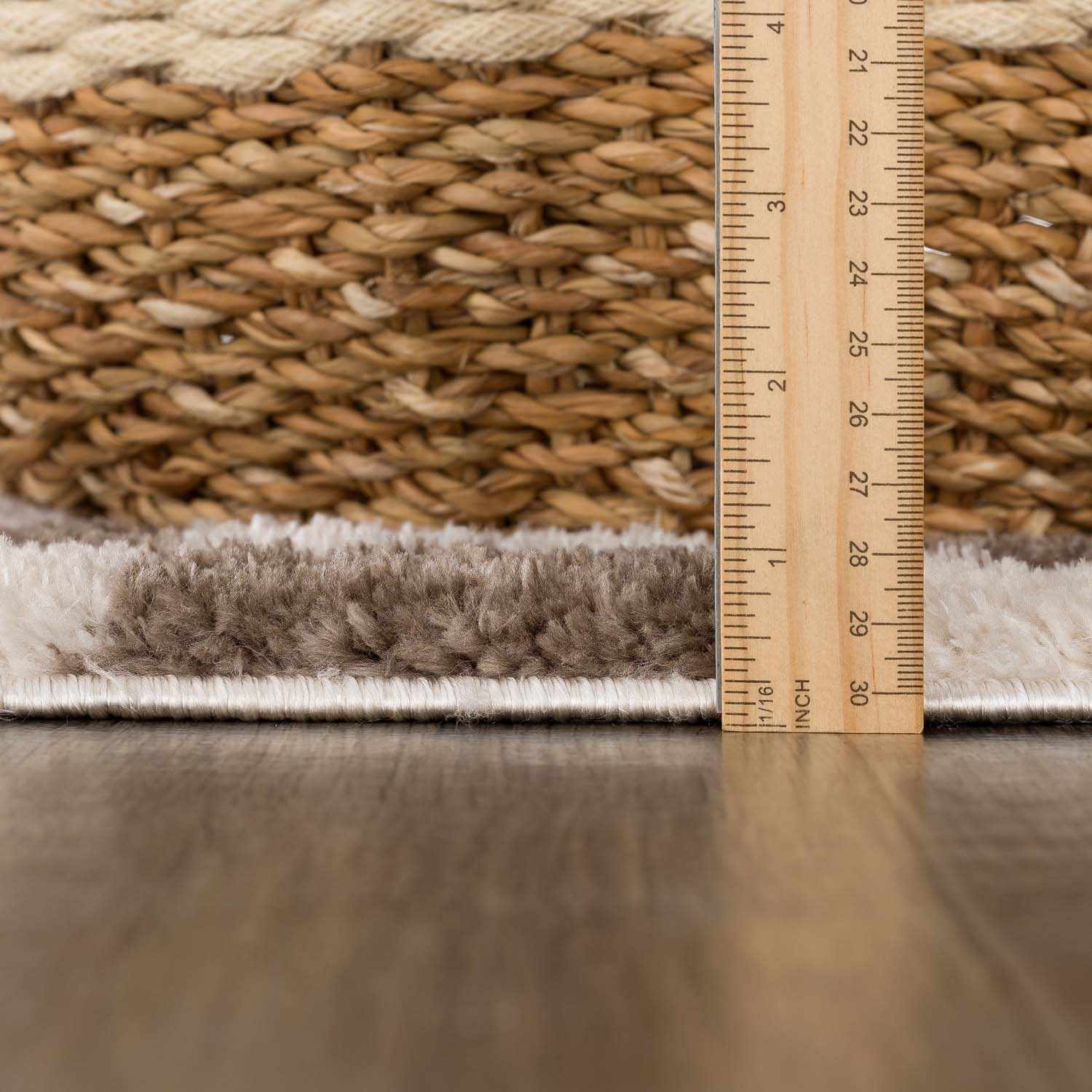 Canika Brown Washable Checkered Area Rug - Image 11