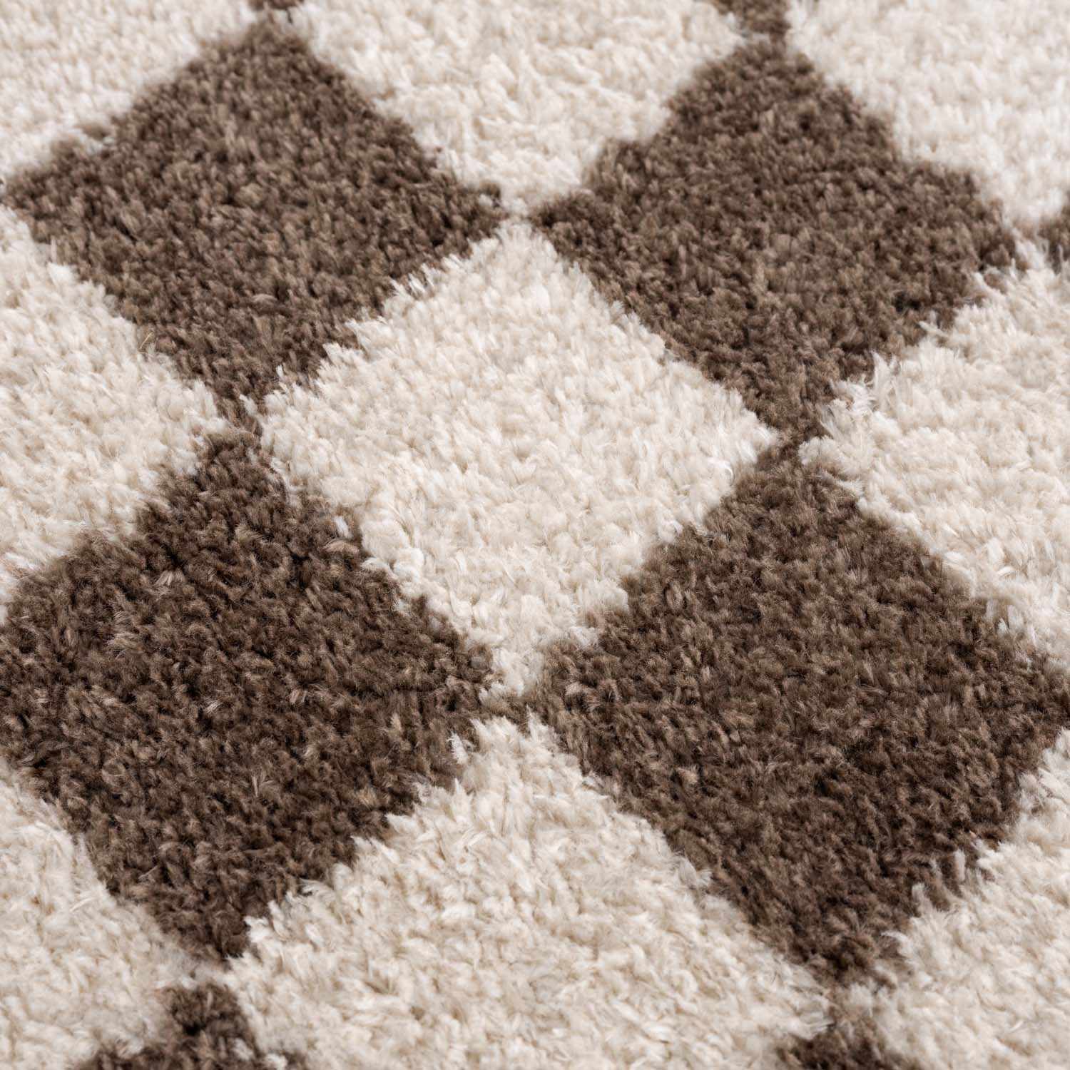 Canika Brown Washable Checkered Area Rug - Image 12