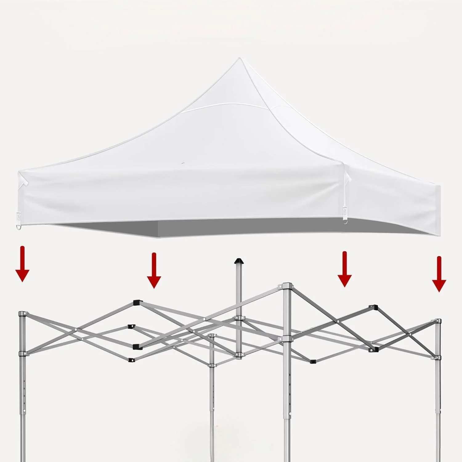 Canopy Replacement Top with 4 Pack W8 Bags, Pop Up Tent Cover Only, Frame Not Included - Image 5