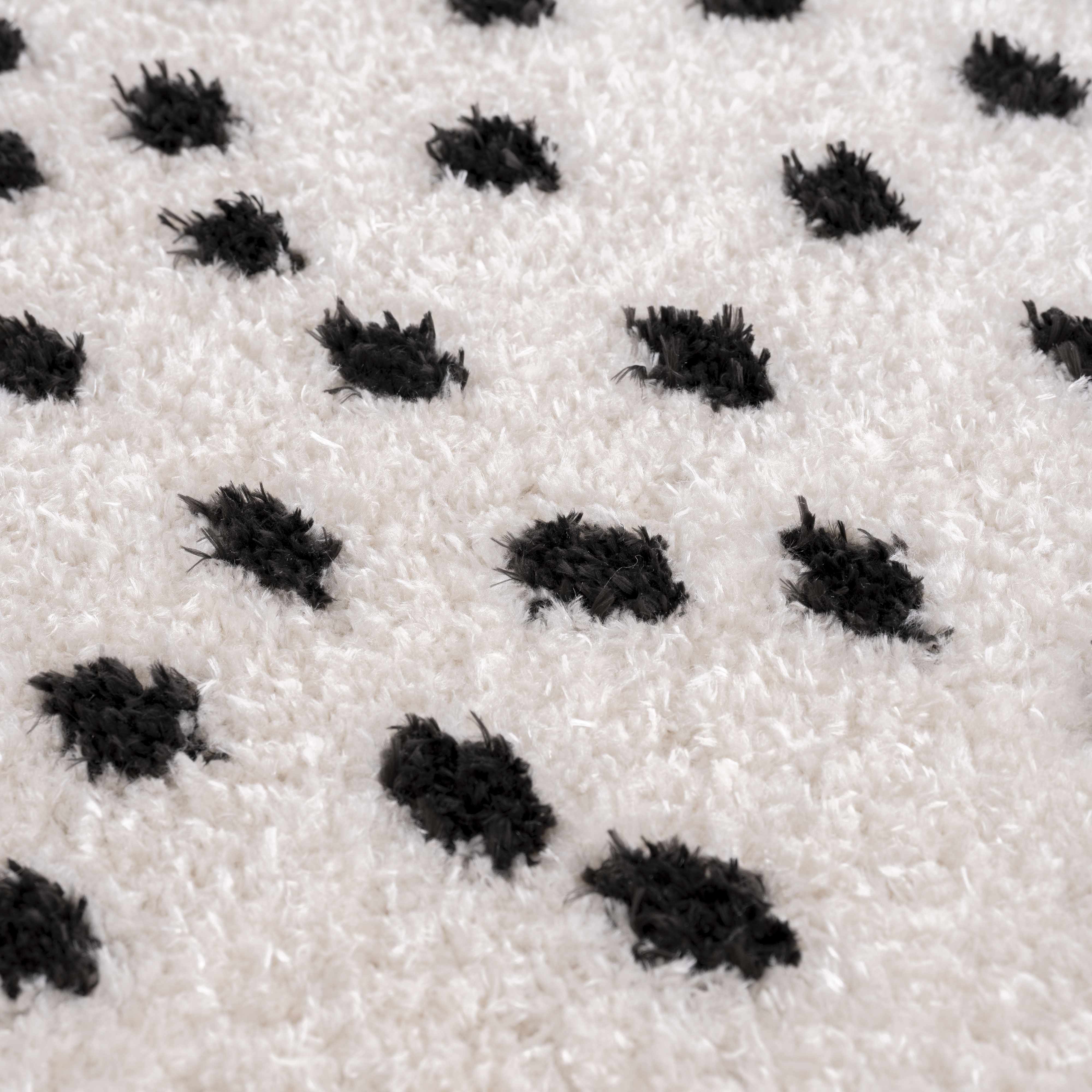 Cansu Black & White Dotted Area Rug - Image 13