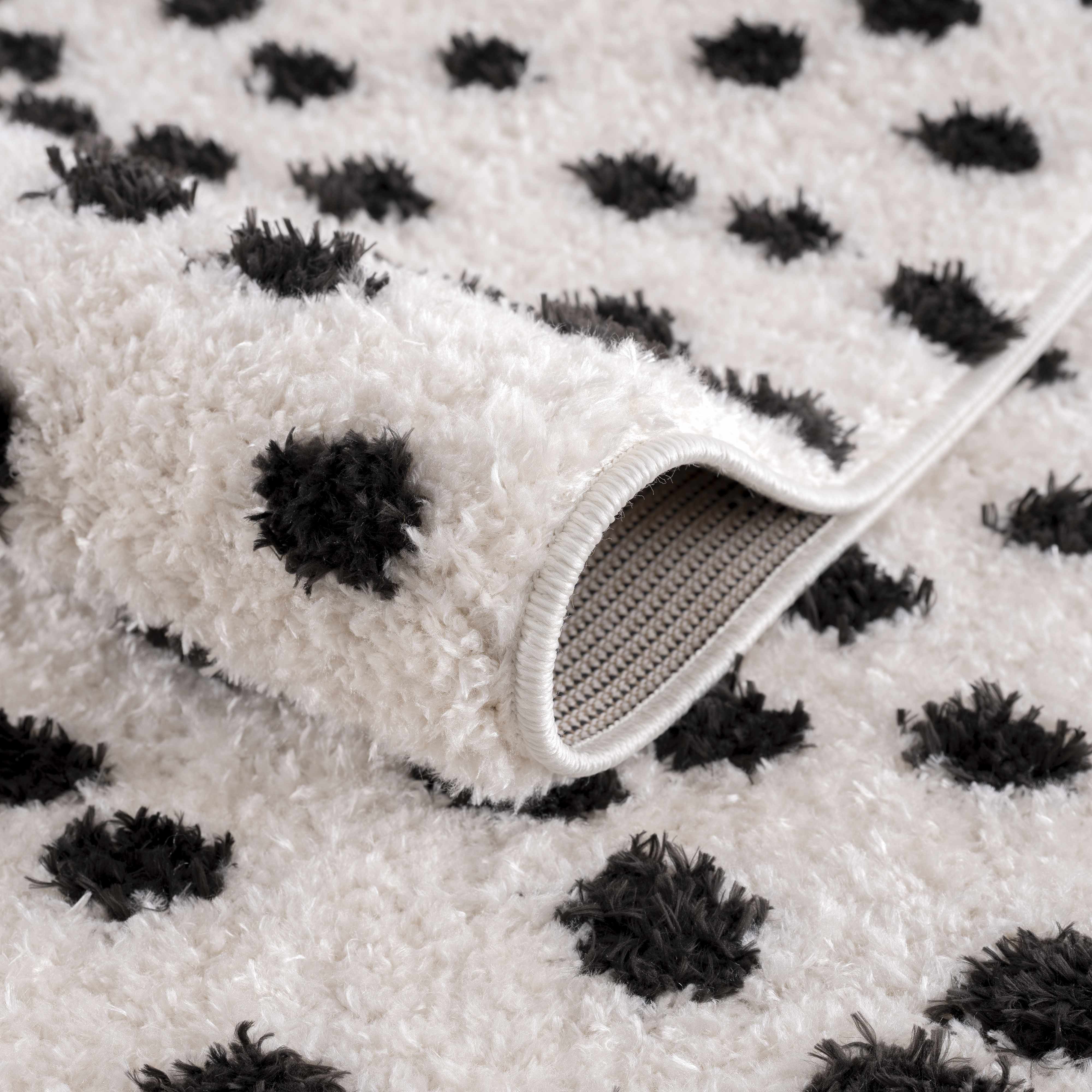 Cansu Black & White Dotted Area Rug - Image 16