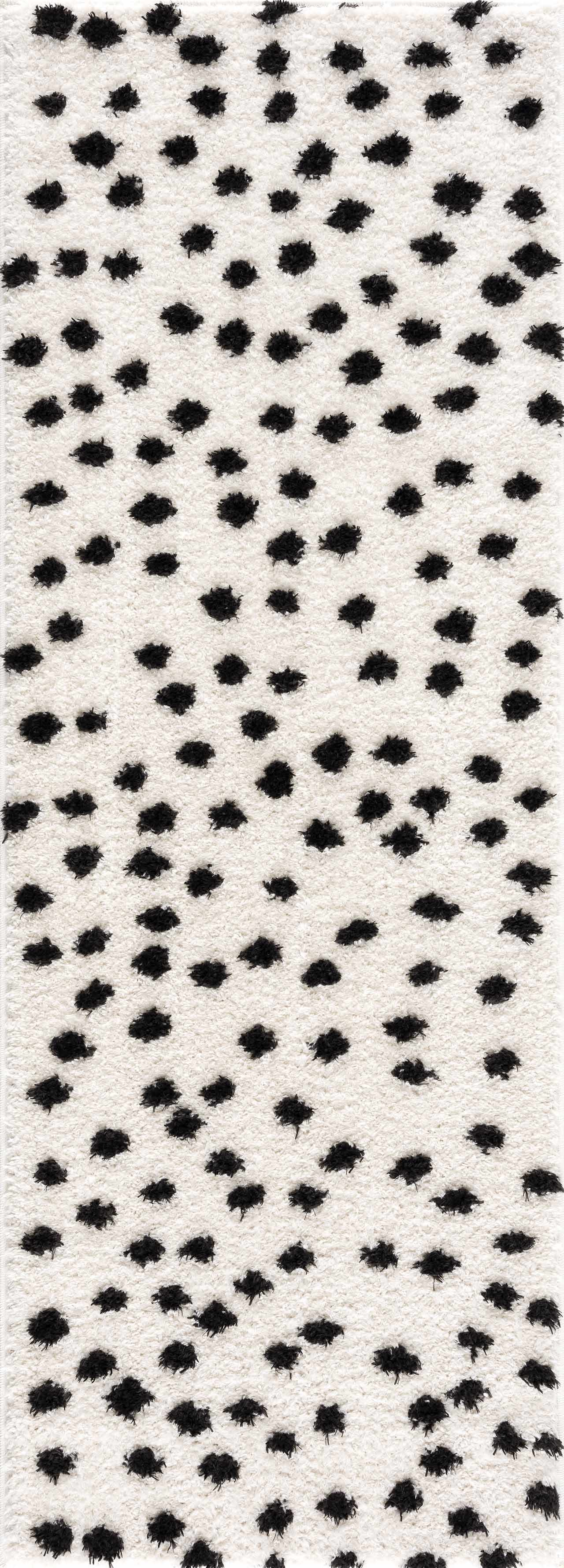 Cansu Black & White Dotted Area Rug - Image 9