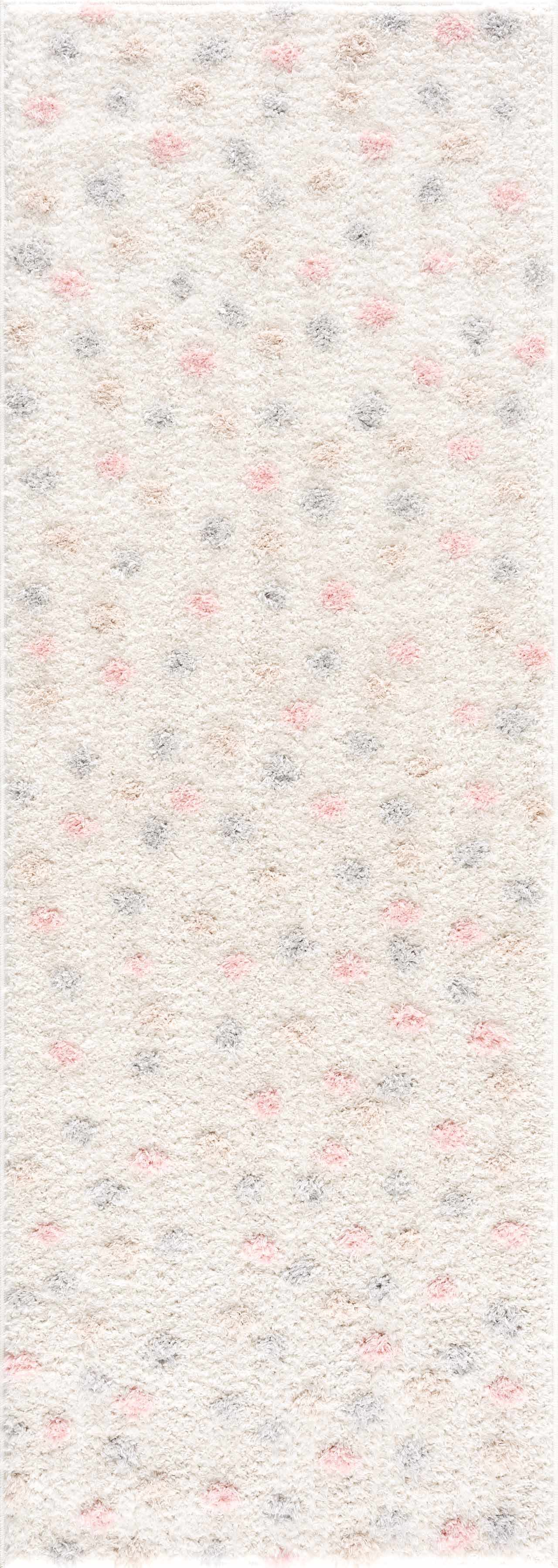 Cansu Pink & Cream Dotted Area Rug - Image 10