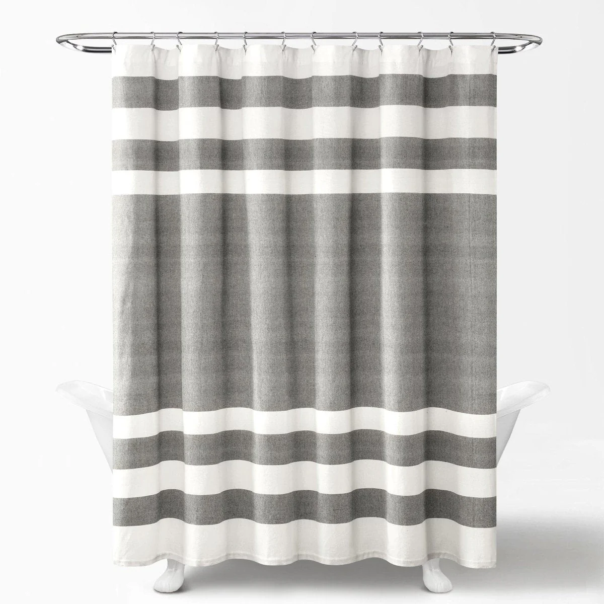 Cape Cod Stripe Yarn Dyed Cotton Shower Curtain - Image 2