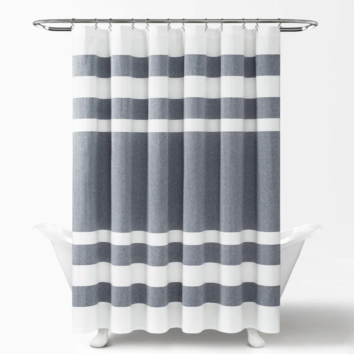 Cape Cod Stripe Yarn Dyed Cotton Shower Curtain - Image 5