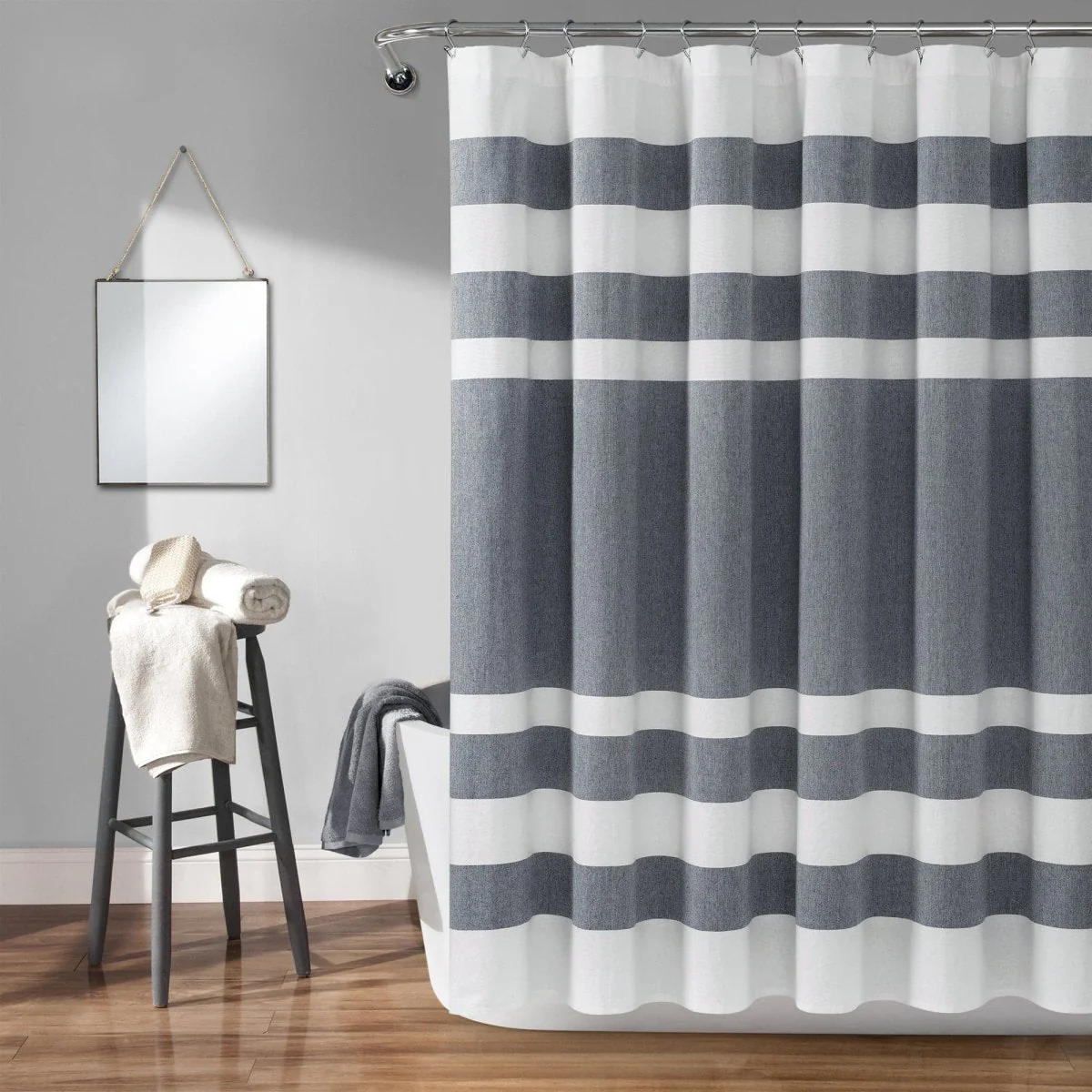 Cape Cod Stripe Yarn Dyed Cotton Shower Curtain - Image 7