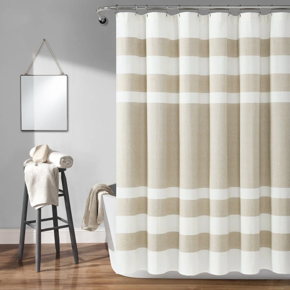 Cape Cod Stripe Yarn Dyed Cotton Shower Curtain - Image 9