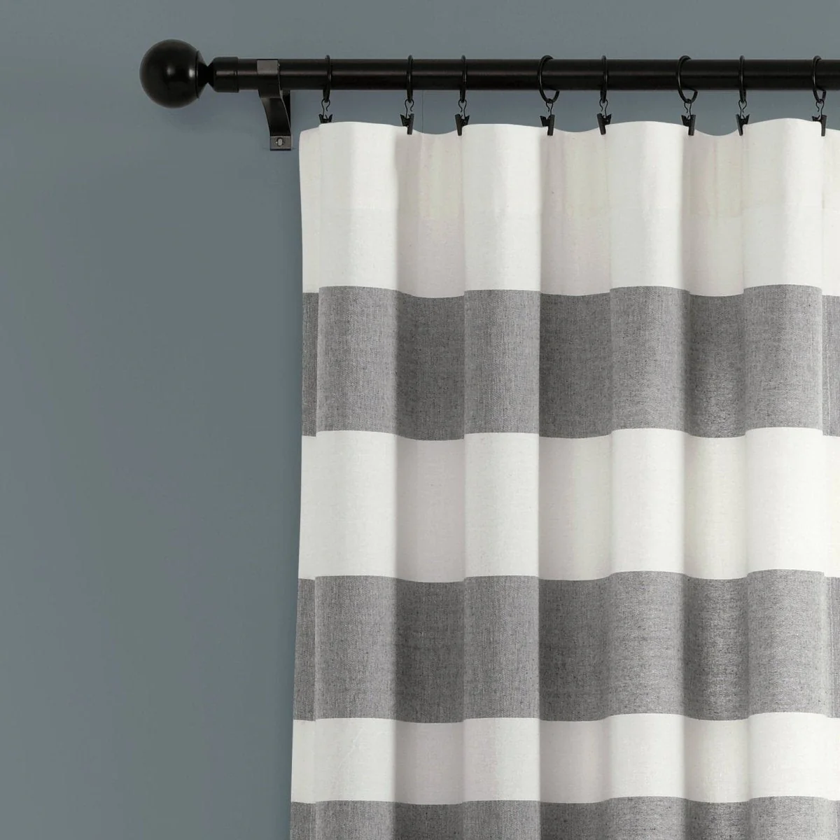 Cape Cod Stripe Yarn Dyed Cotton Window Curtain Panel Set - Image 2