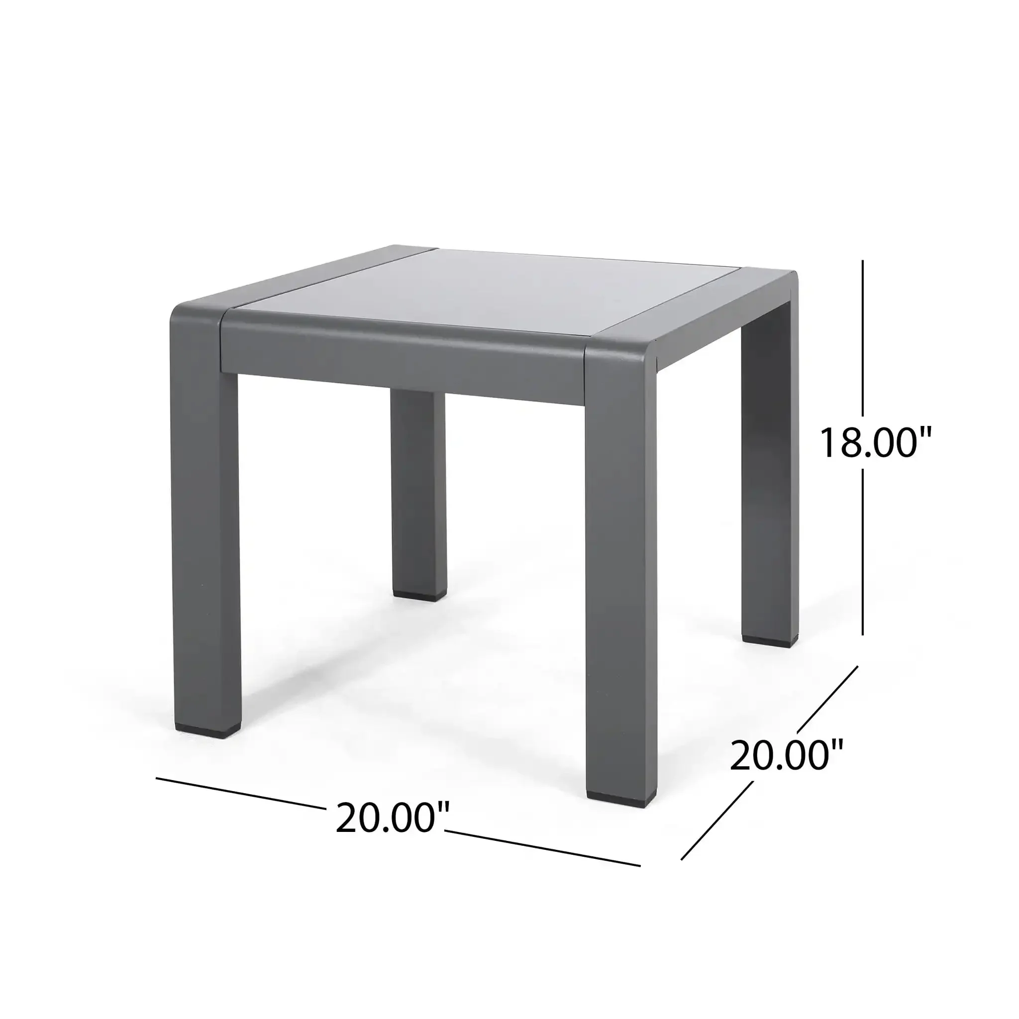 Cape Coral - Contemporary Side Table With Frosted Glass Top - Image 2