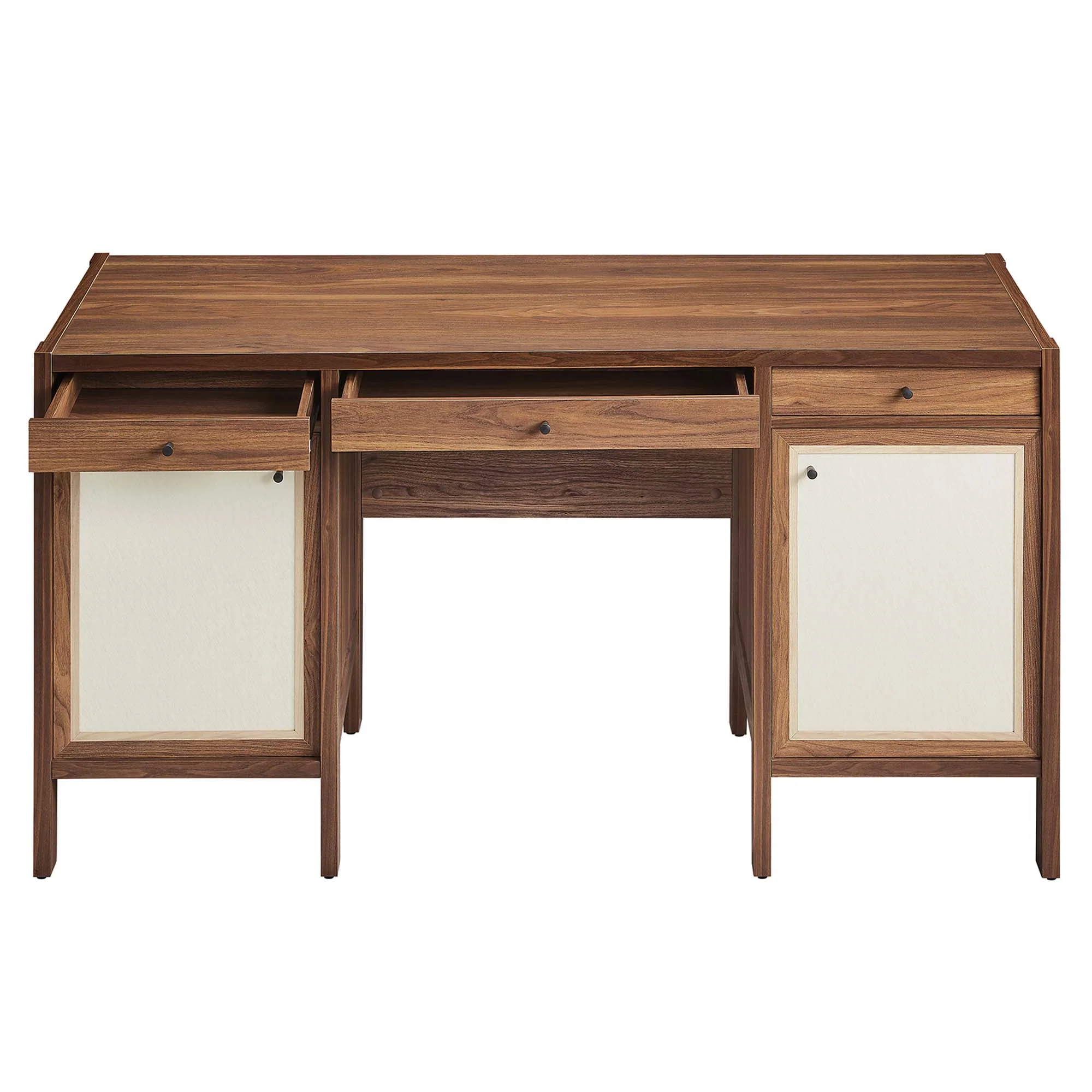 Capri 58" Wood Grain Office Desk by Modway - Image 7