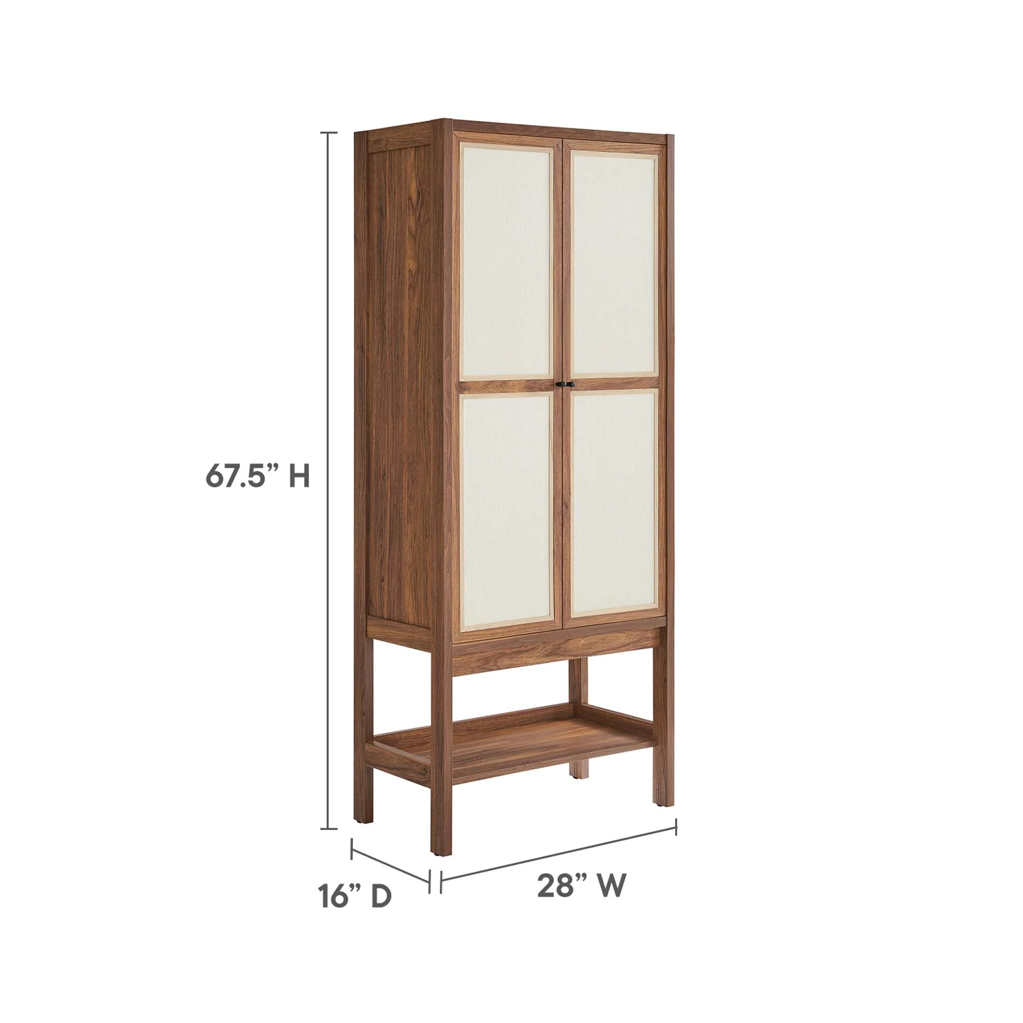 Capri Tall Wood Grain Standing Storage Cabinet by Modway - Image 2