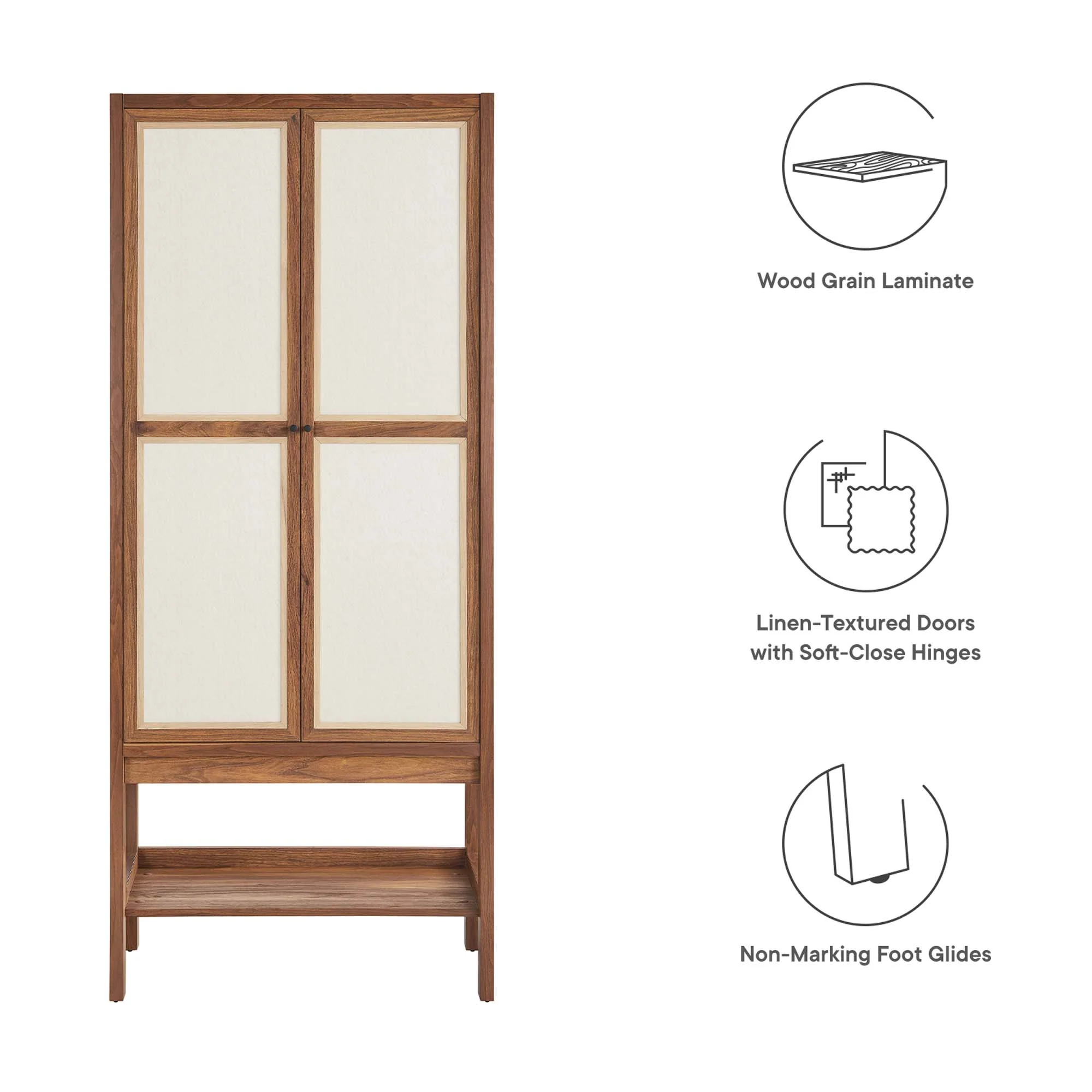 Capri Tall Wood Grain Standing Storage Cabinet by Modway - Image 3