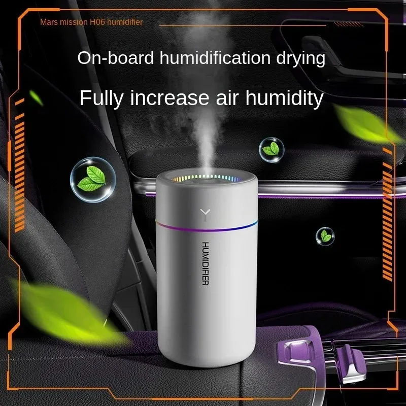 Car Air Humidifier 280ml Aroma Diffuser Essential Oil Mist with Colorful LED Light - Image 2