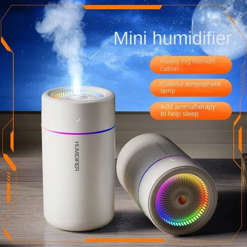 Car Air Humidifier 280ml Aroma Diffuser Essential Oil Mist with Colorful LED Light - Image 3