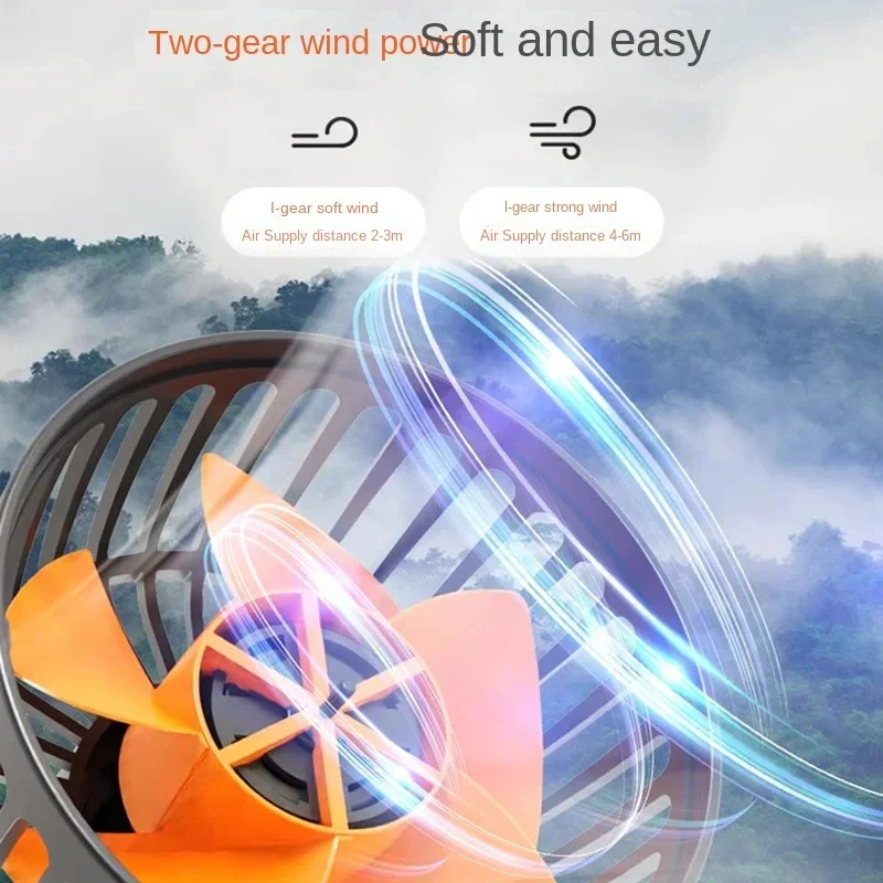 Car Cooling Fan Dual Head 360° Rotating 12V/24V USB - Image 4