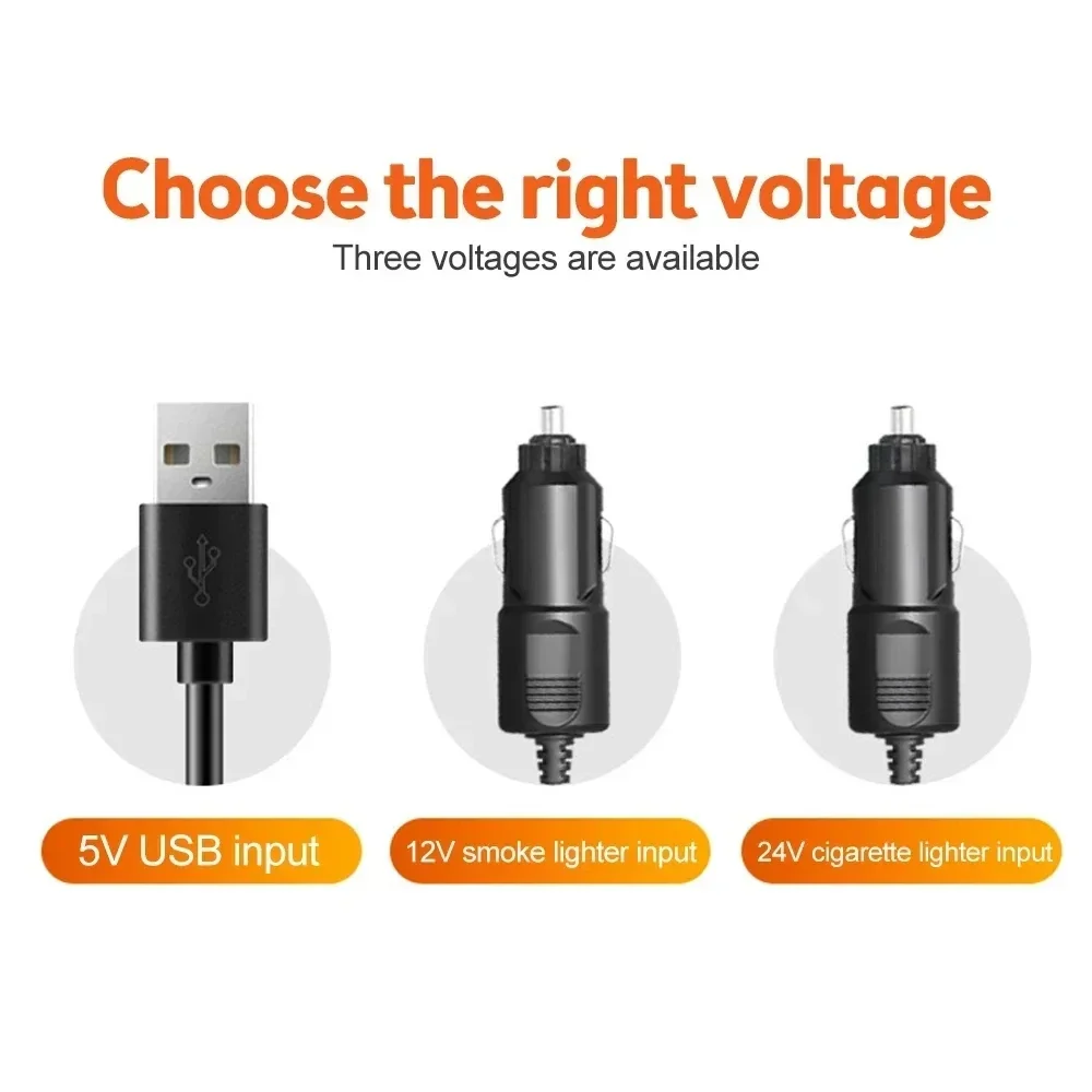 Car Cooling Fan Dual Head 360° Rotating 12V/24V USB - Image 7