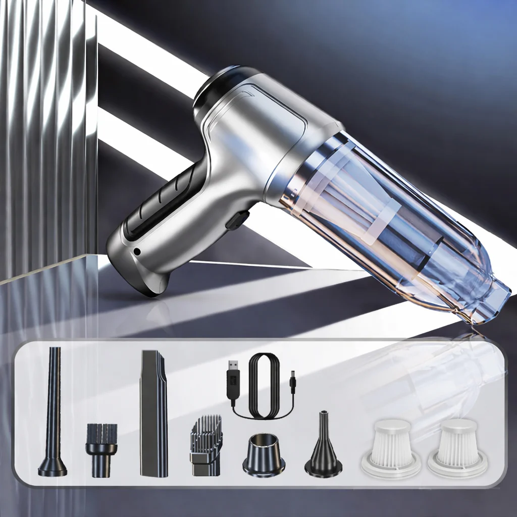 Car Handheld Vacuum Cleaner – 95000PA High Power Wireless Cordless Cleaner - Image 7