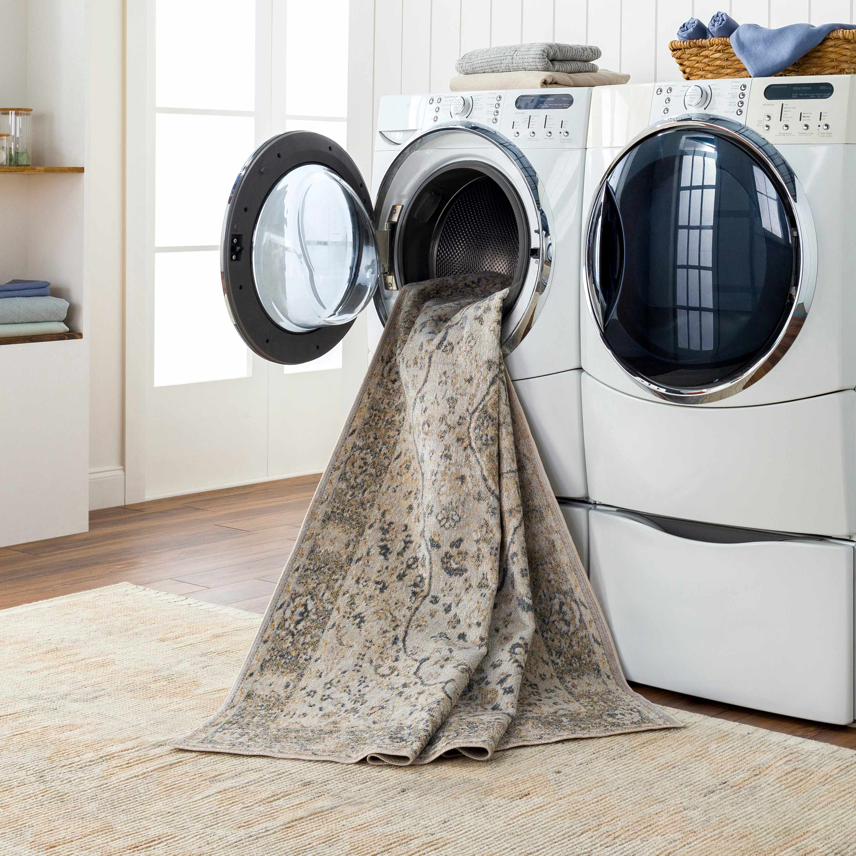 Cara Flat Pile Washable Rug - Image 14