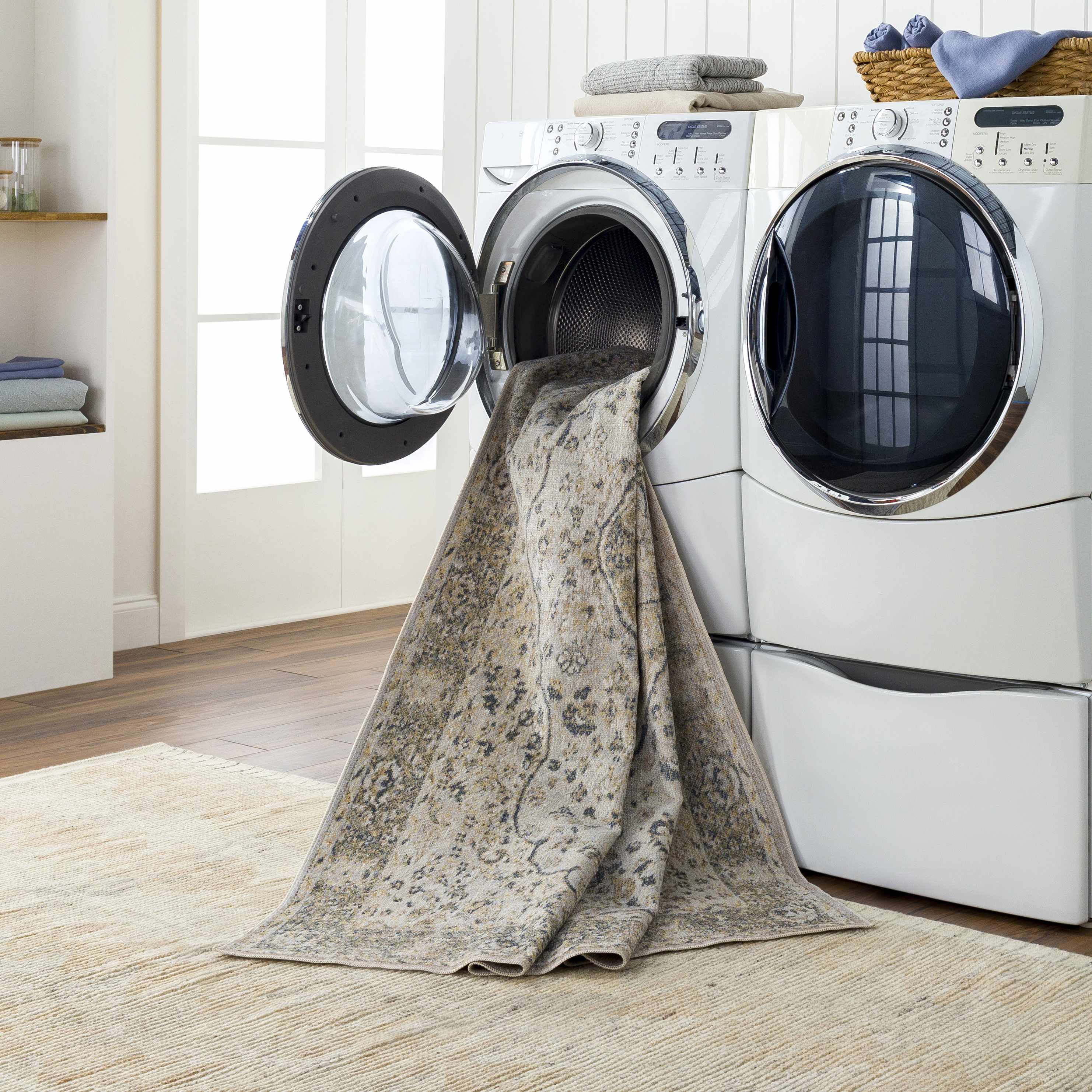 Cara Flat Pile Washable Rug - Image 17