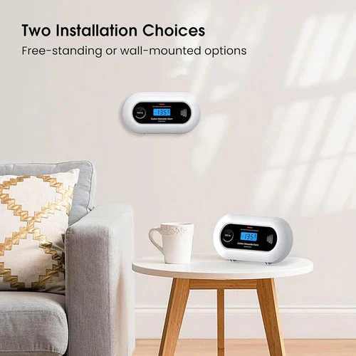 Carbon Monoxide Detector 10-Year Battery LCD Display 85dB Alarm - Image 6