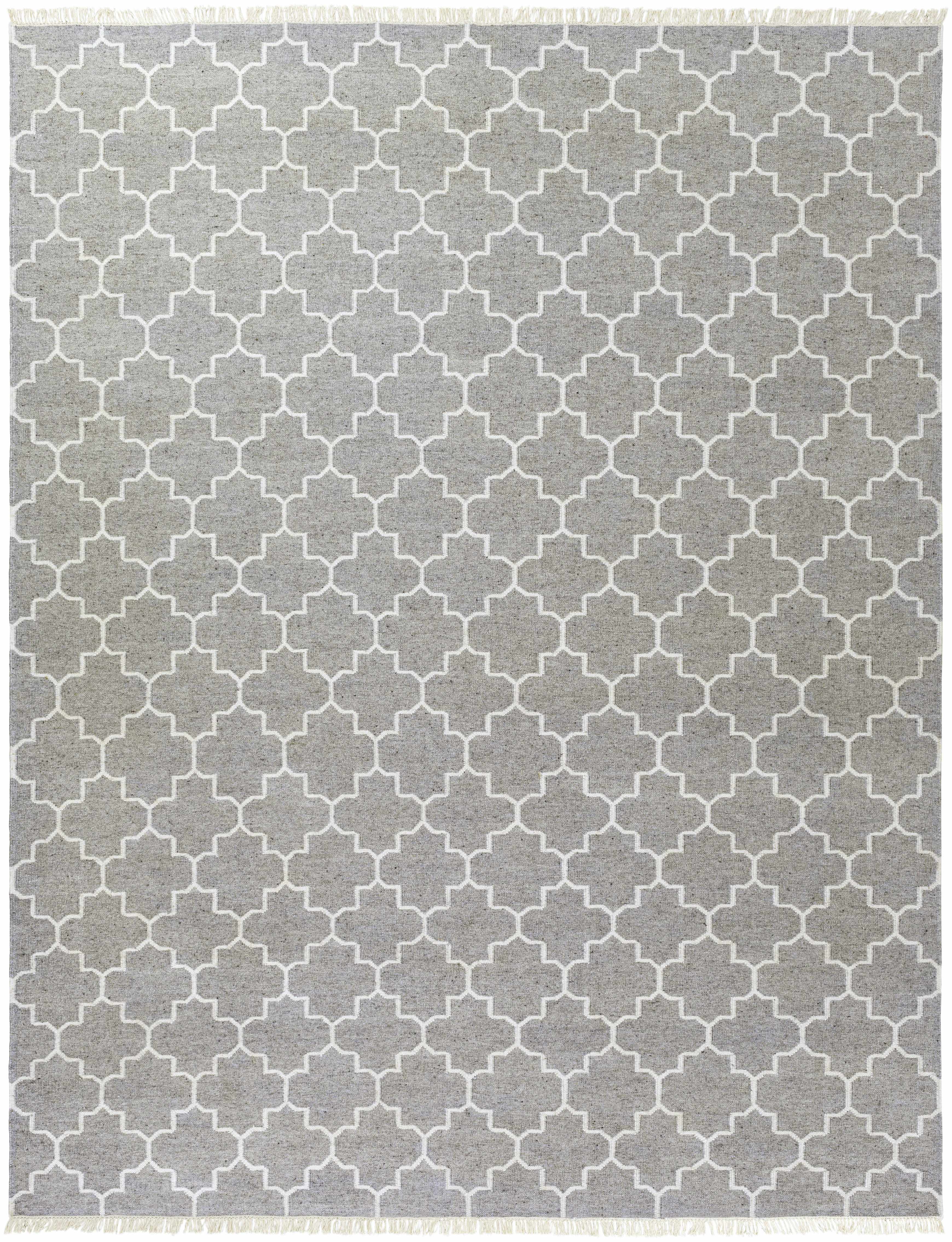 Cardin Charcoal Trellis Wool&Viscose Rug - Clearance - Image 7
