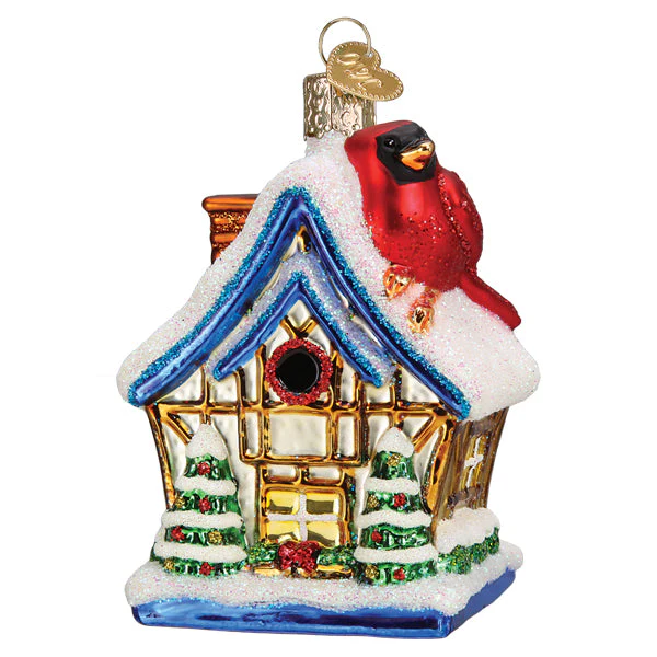 Cardinal Birdhouse Ornament - Image 3