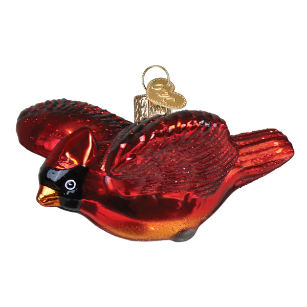 Cardinal In Flight Ornament - Image 2
