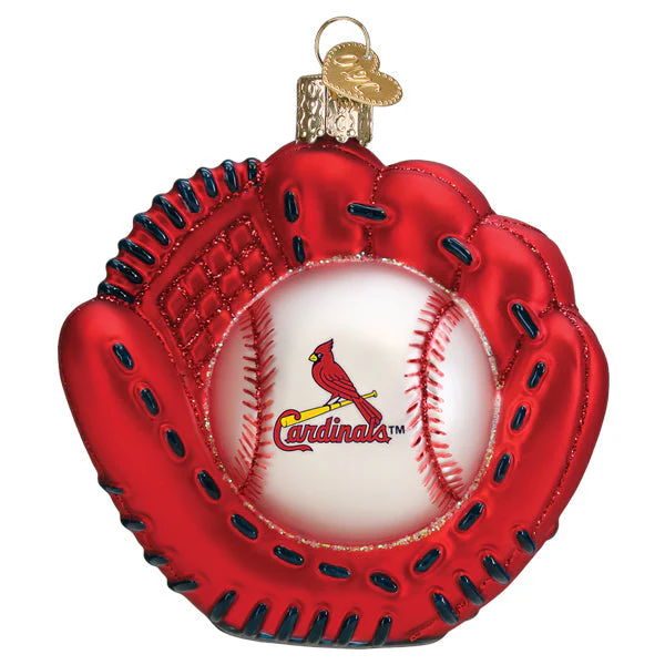 Cardinals Baseball Mitt Ornament - Image 3