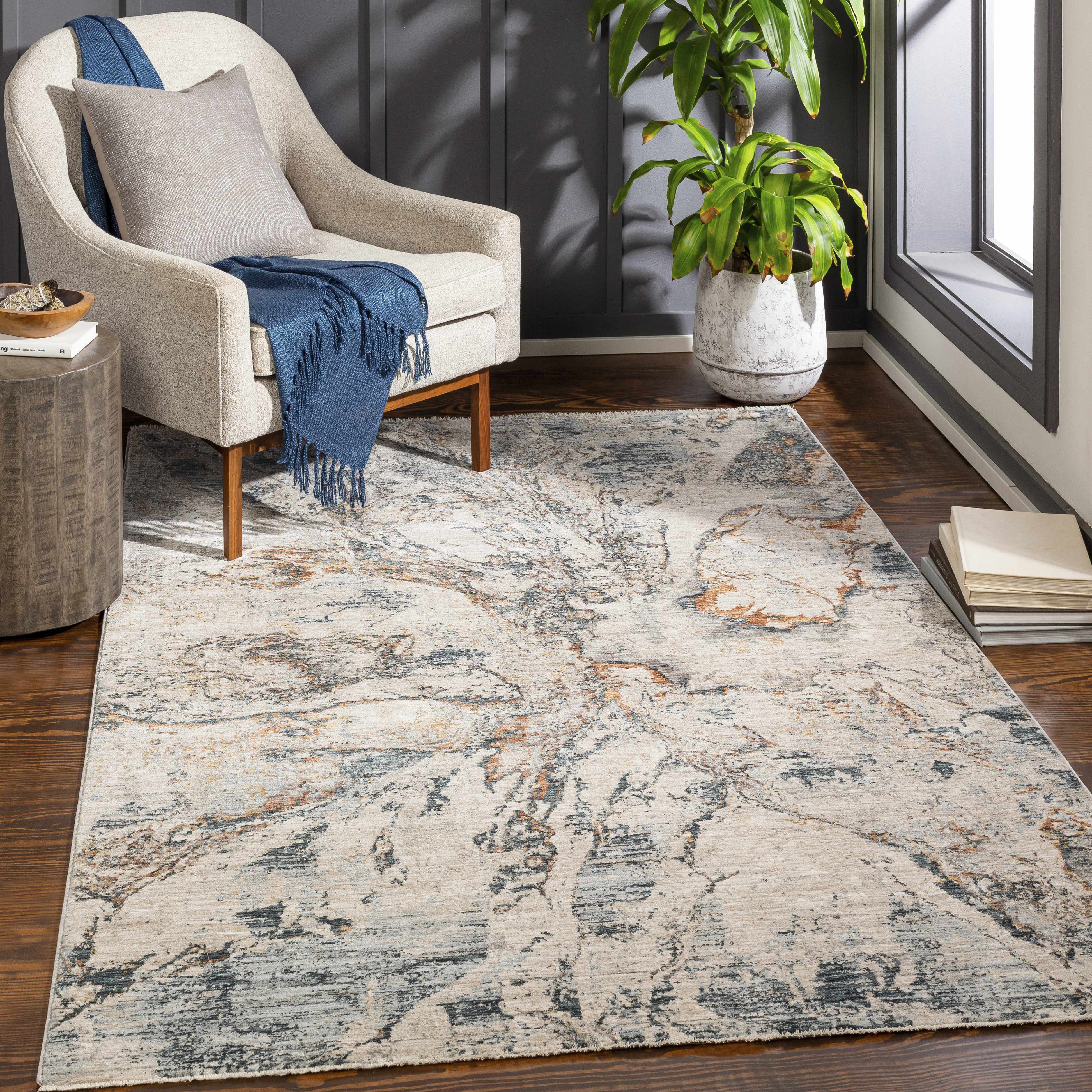 Cardup Beige Marble Rug - Image 2