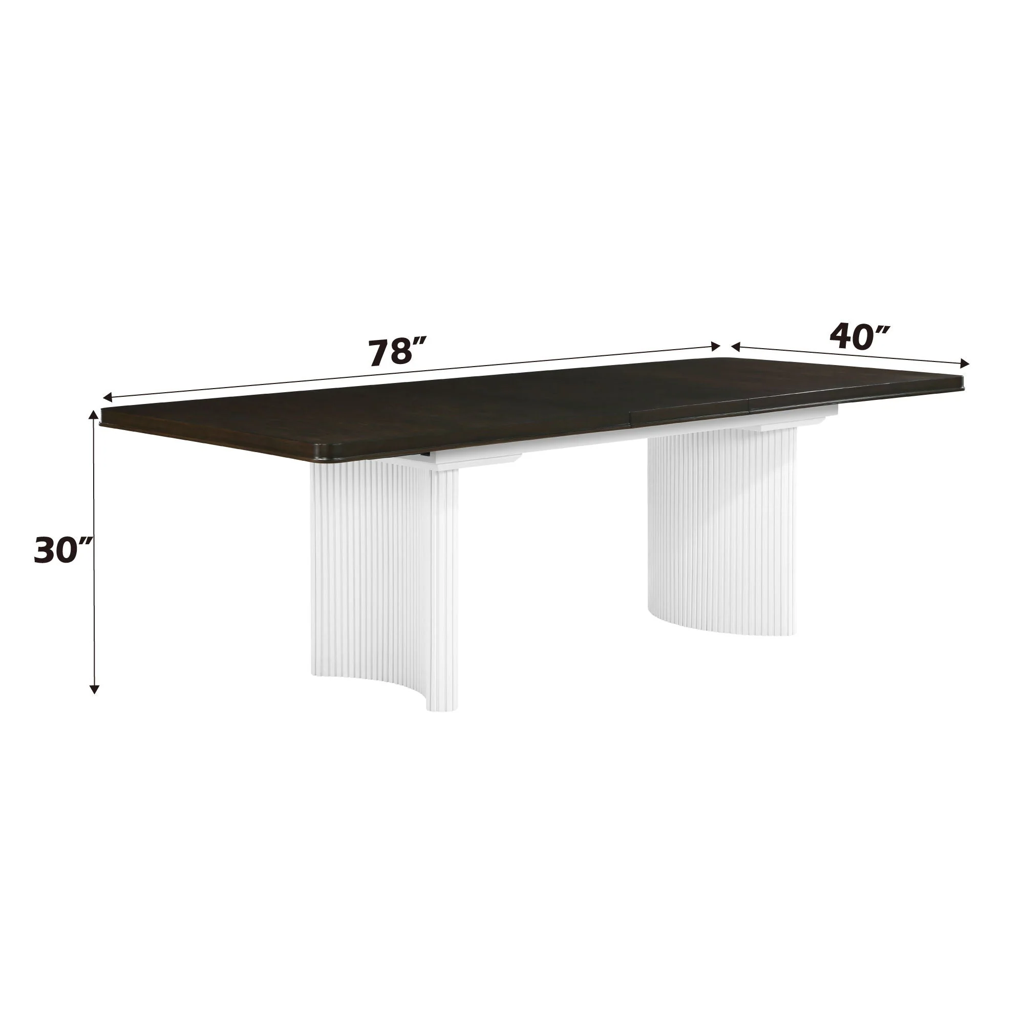 Carene - Dining Table (With Leaf) - Brown / White - Image 3