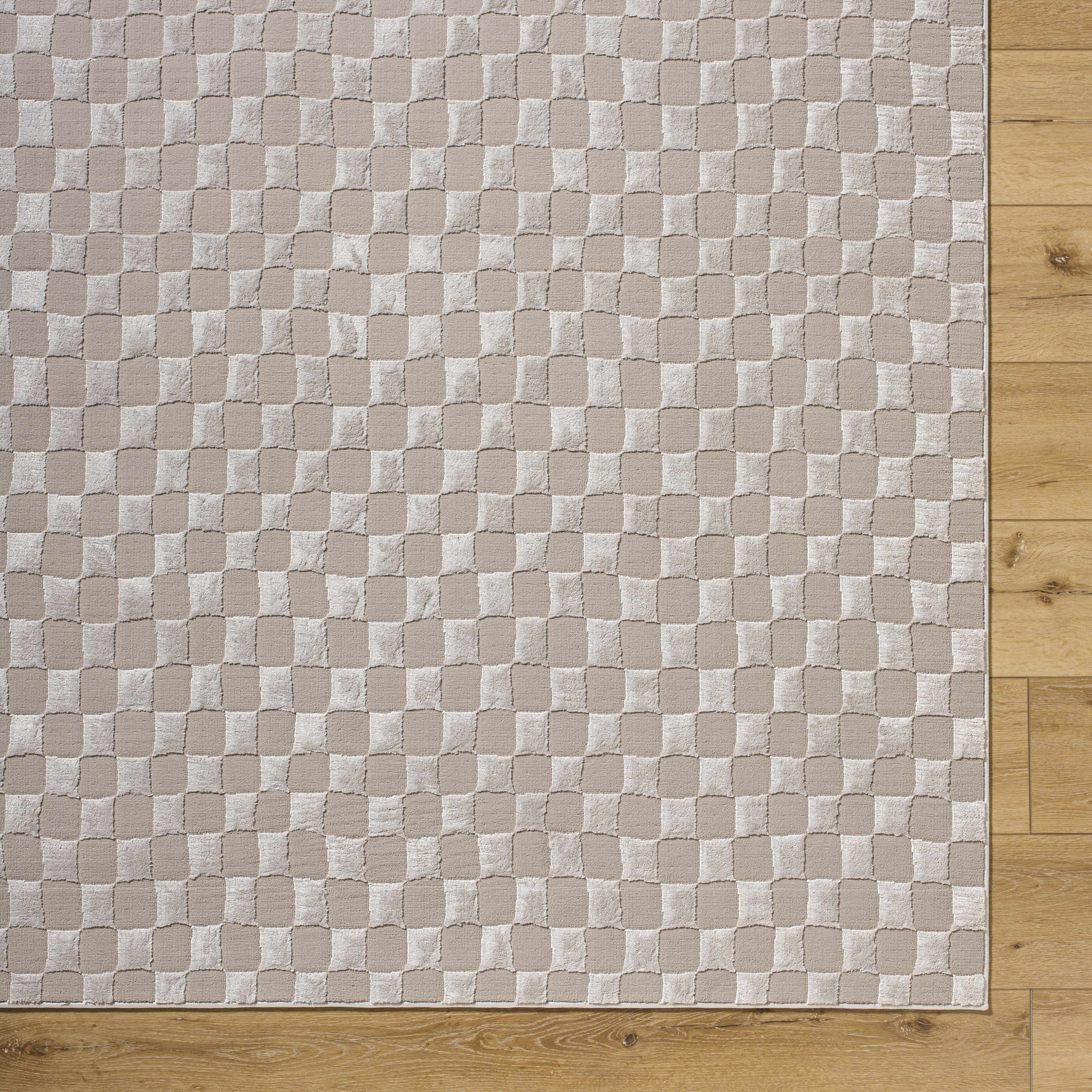 Carina Dark 3D Checkered Washable Area Rug - Image 6