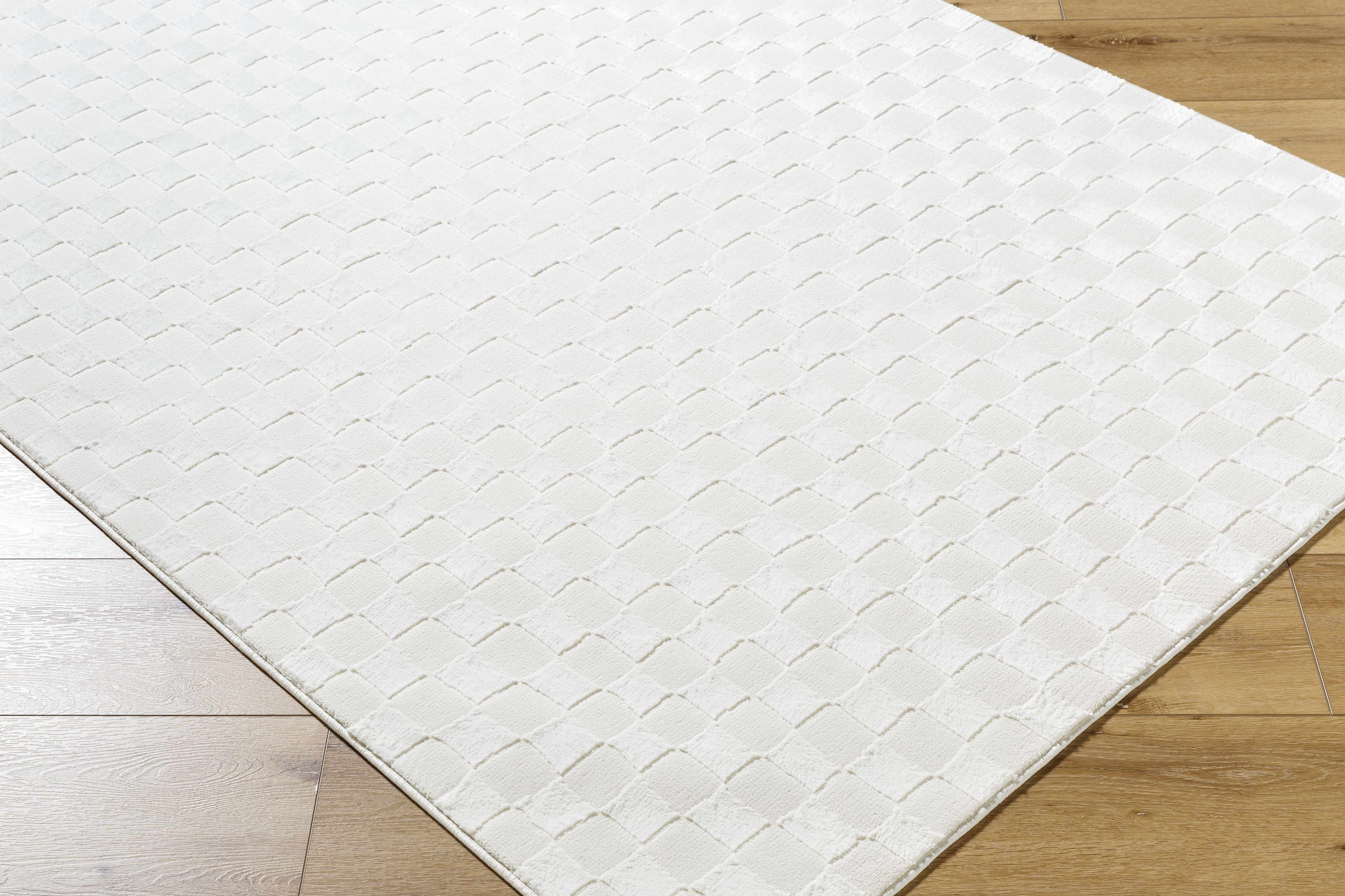 Carina Light 3D Checkered Washable Area Rug - Image 4