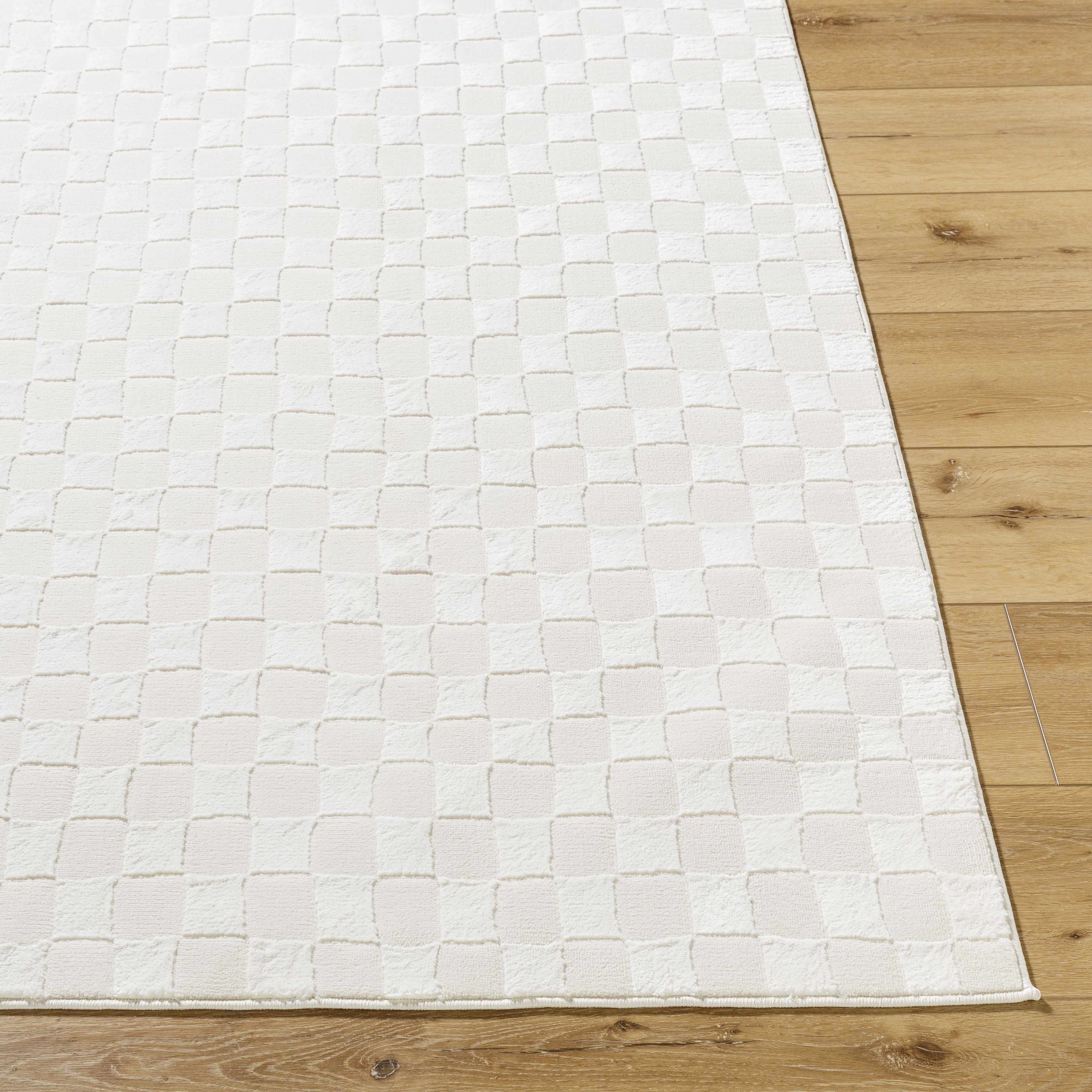 Carina Light 3D Checkered Washable Area Rug - Image 5
