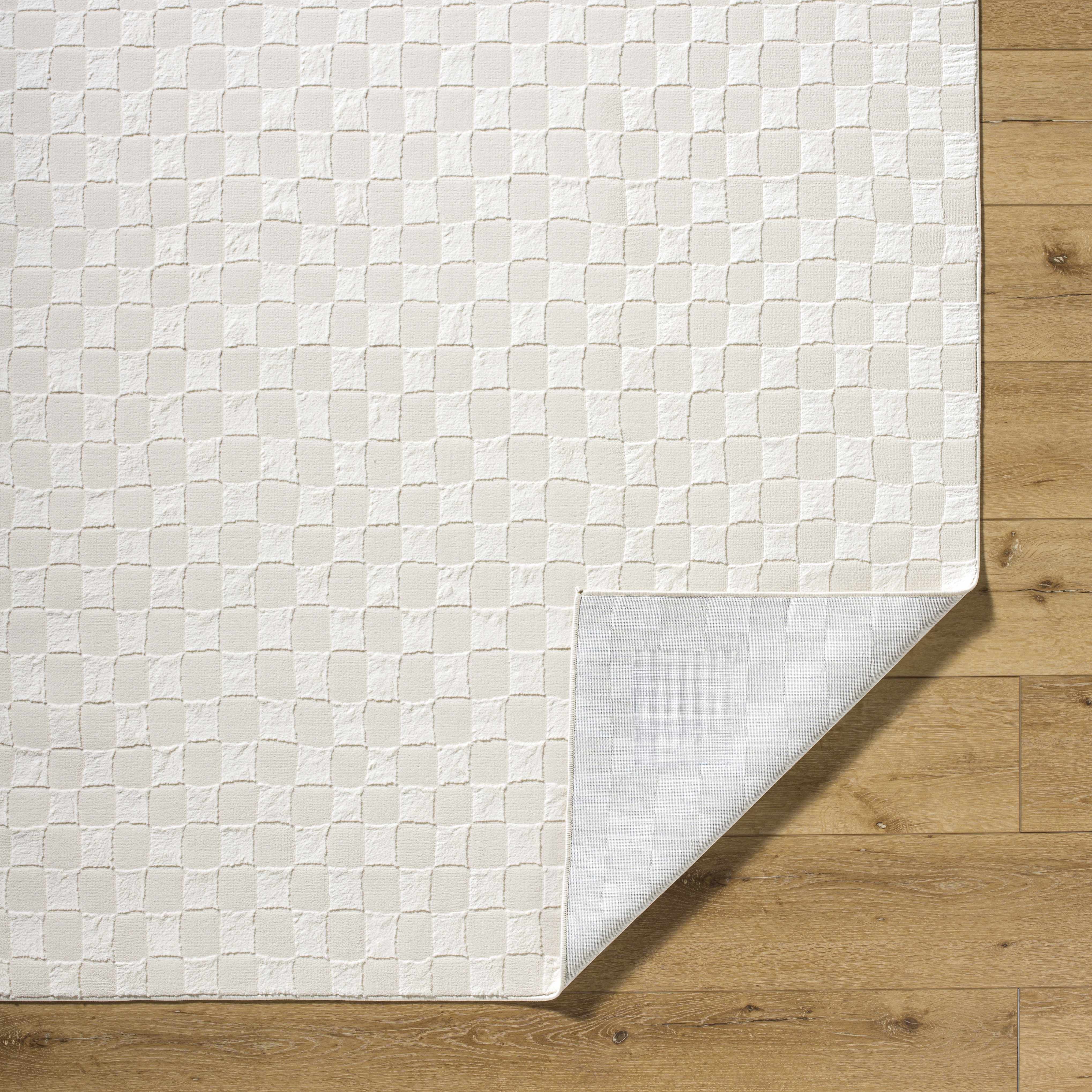 Carina Light 3D Checkered Washable Area Rug - Image 6