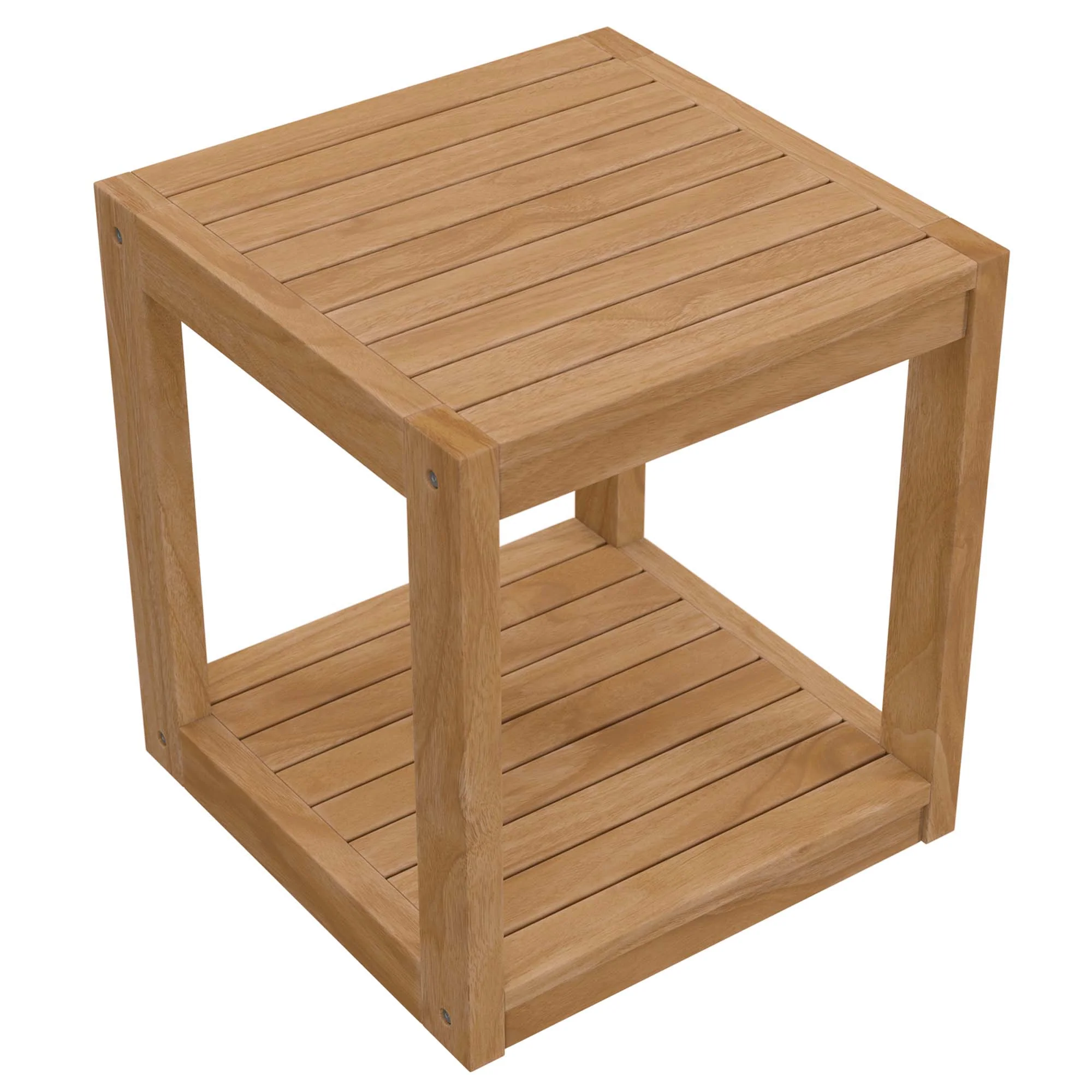 Carlsbad Teak Wood Outdoor Patio Side Table by Modway - Image 4