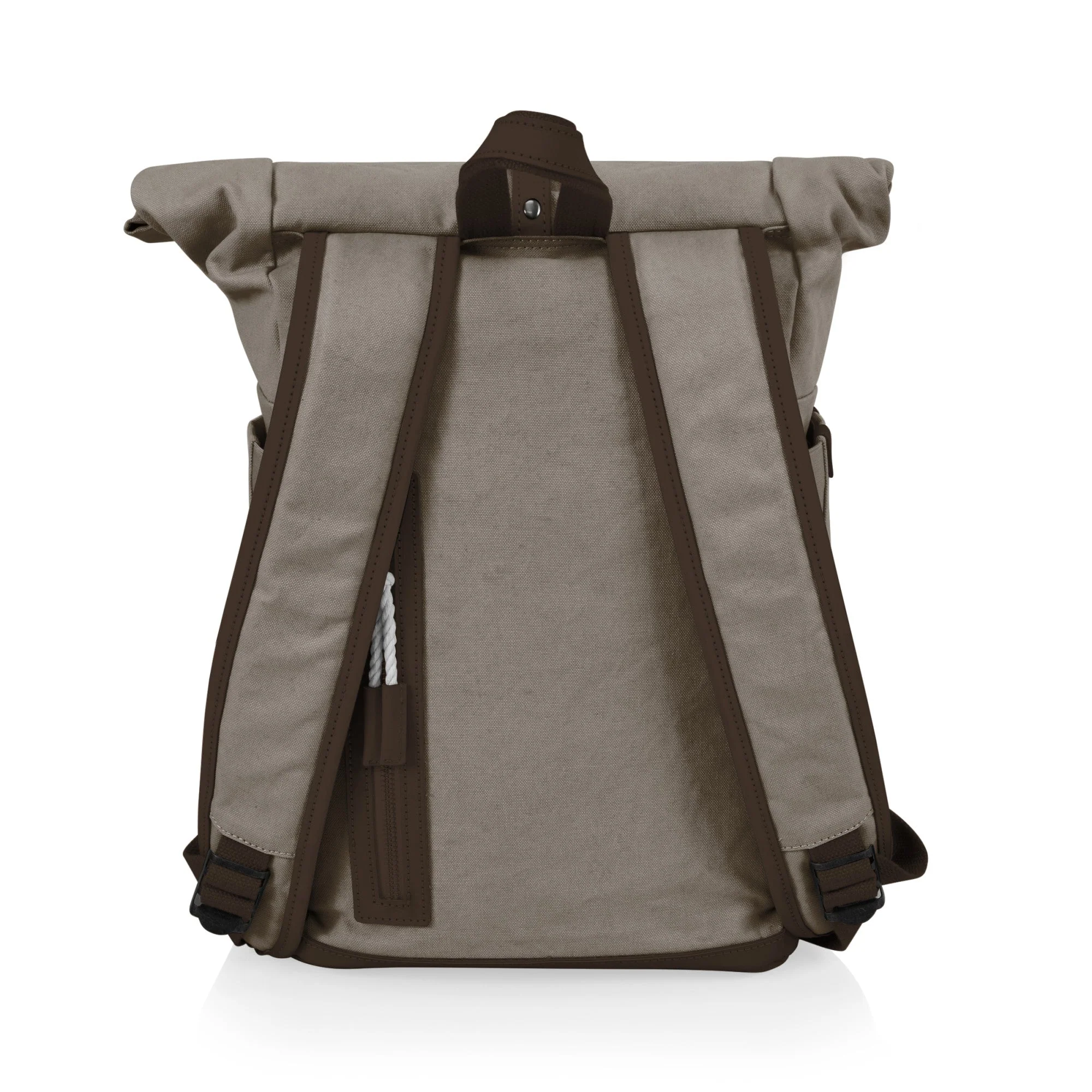 Carmel Roll Top Picnic Backpack Cooler with Utensil Set & Glass Water Bottles - Image 22