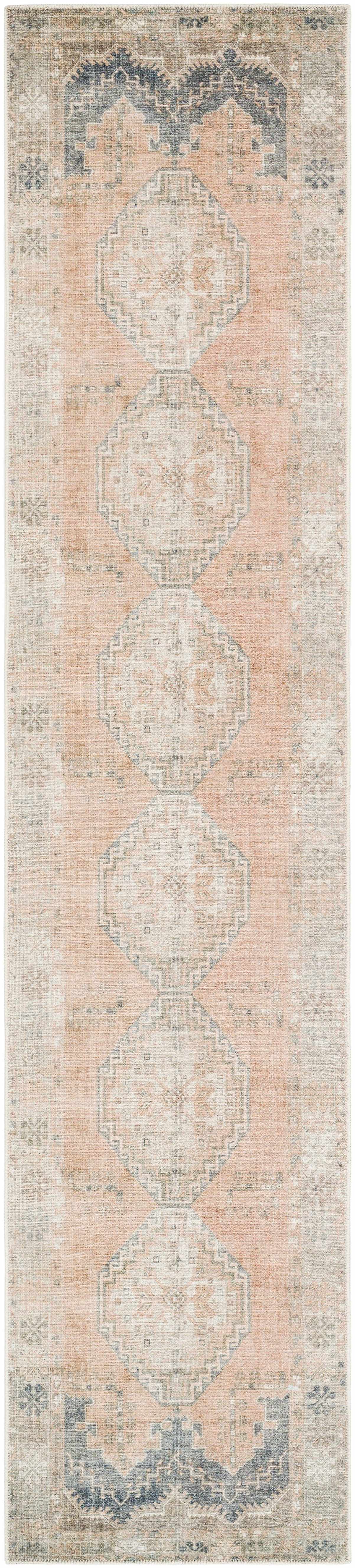 Carrabelle Peach Washable Area Rug - Clearance - Image 17