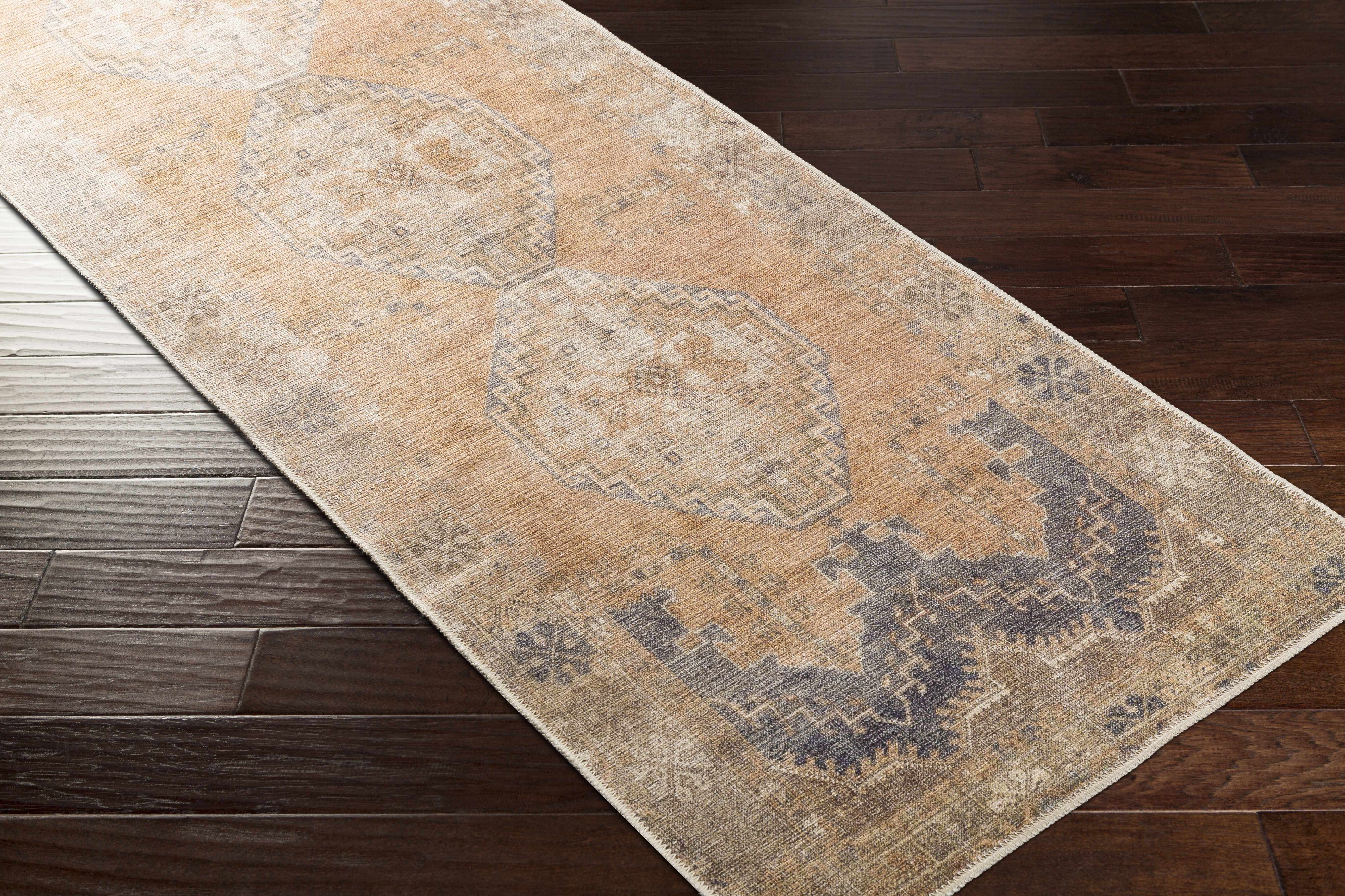 Carrabelle Peach Washable Area Rug - Clearance - Image 5