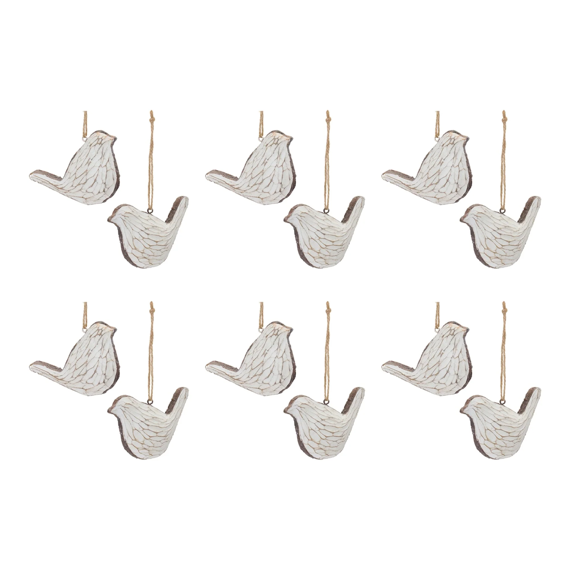 Carved Bird Ornament (Set of 12) - Image 5