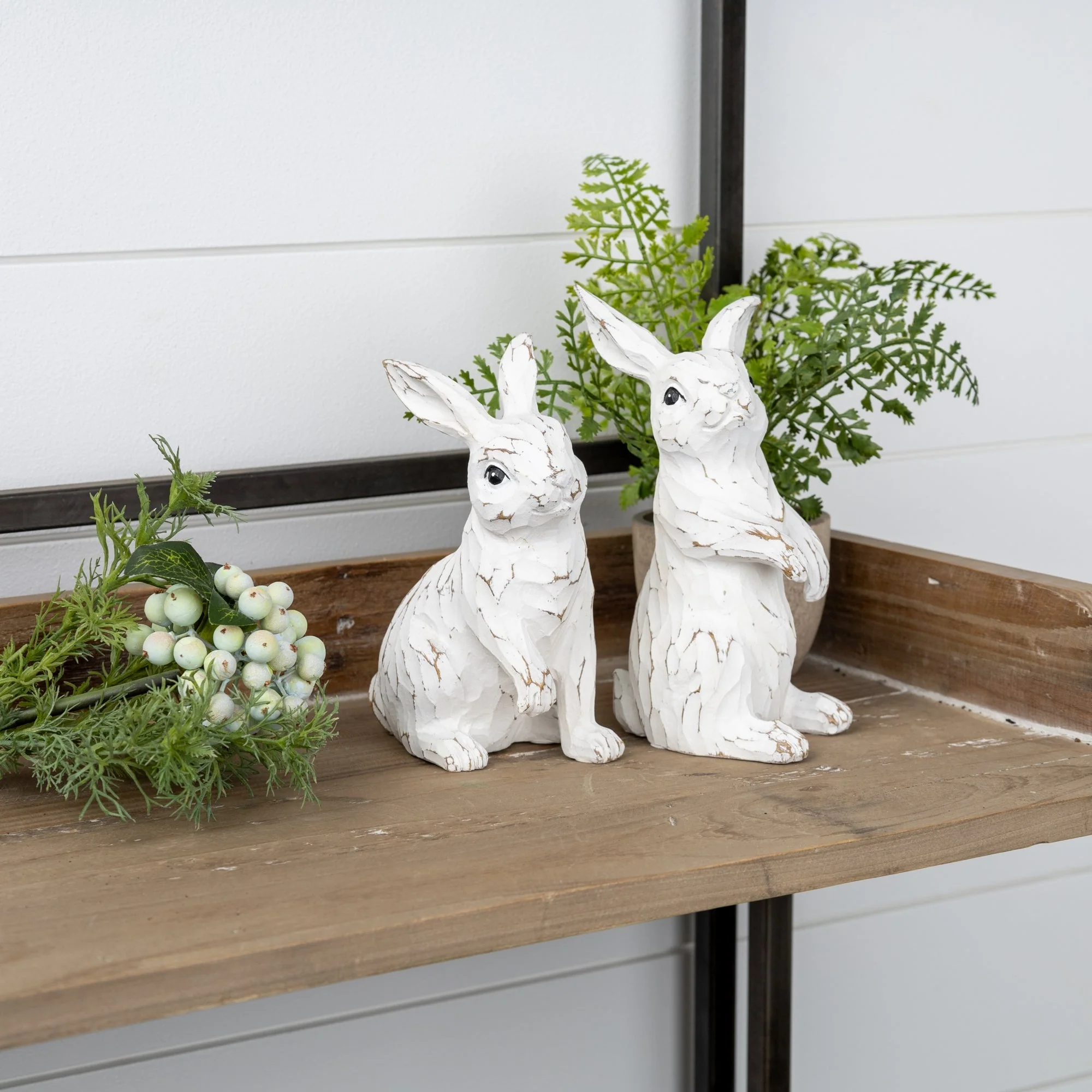 Carved Bunny Figurine (Set of 2) - Image 2