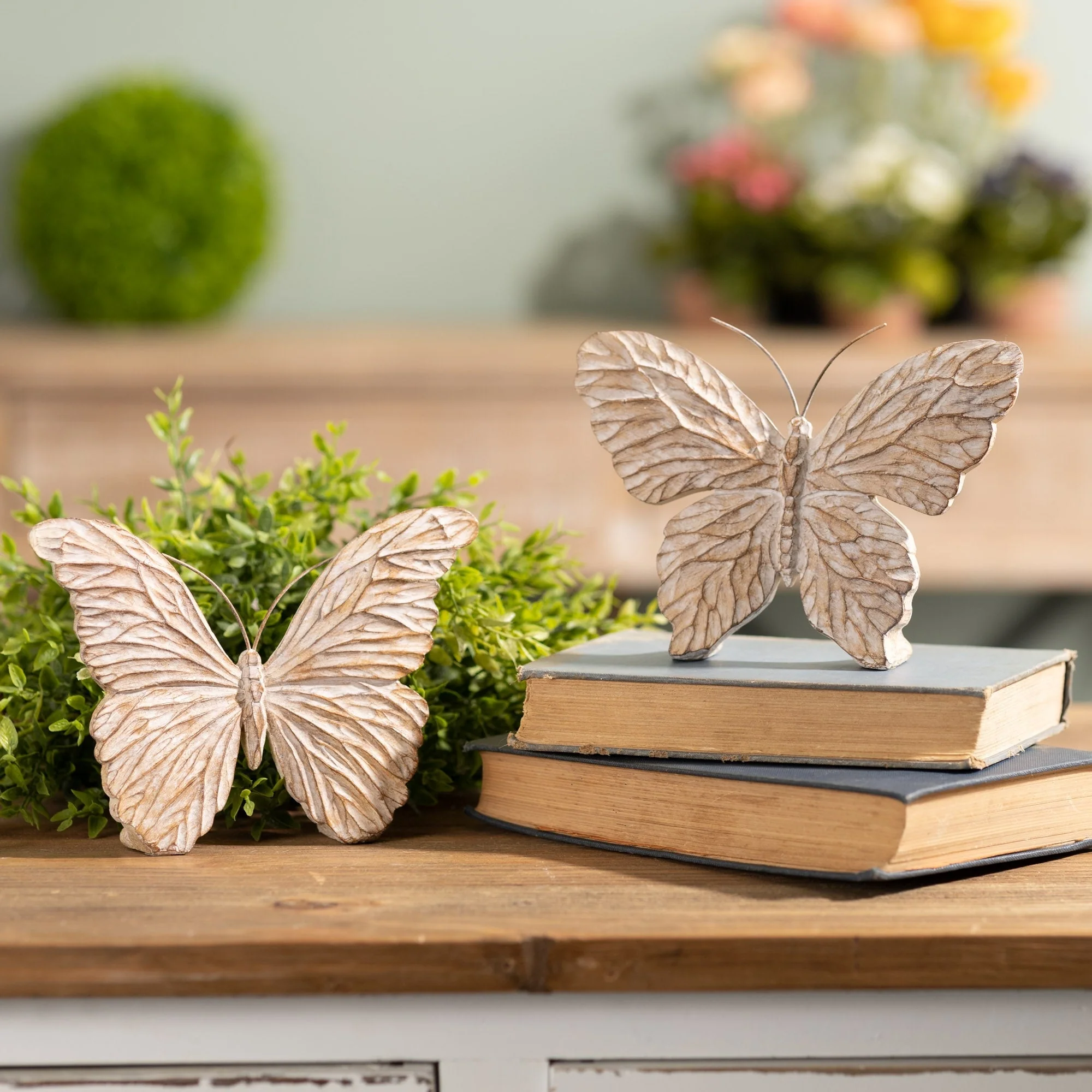 Carved Butterfly Shelf Sitter (Set of 4) - Image 5