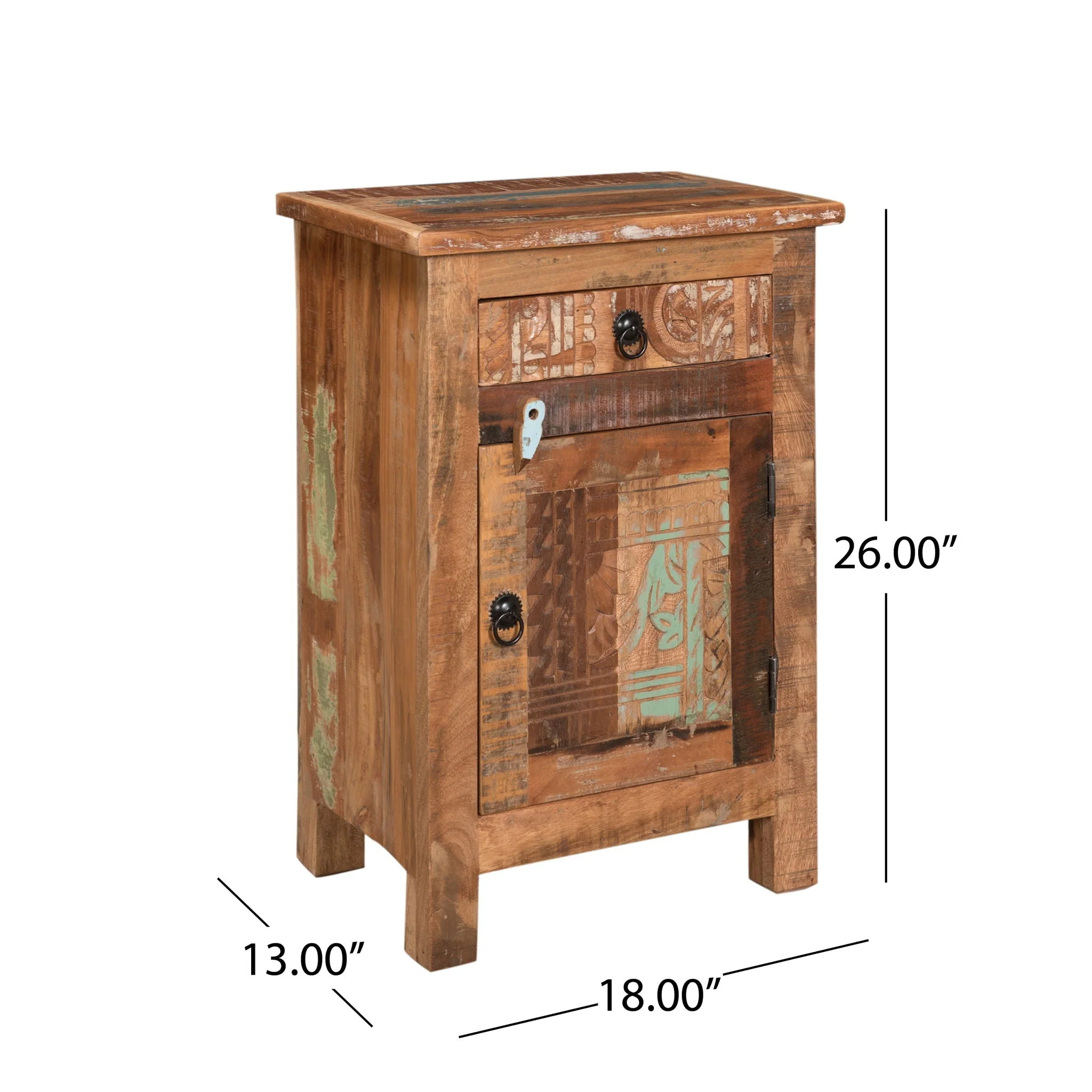 Carved Side Table - Natural - Image 2