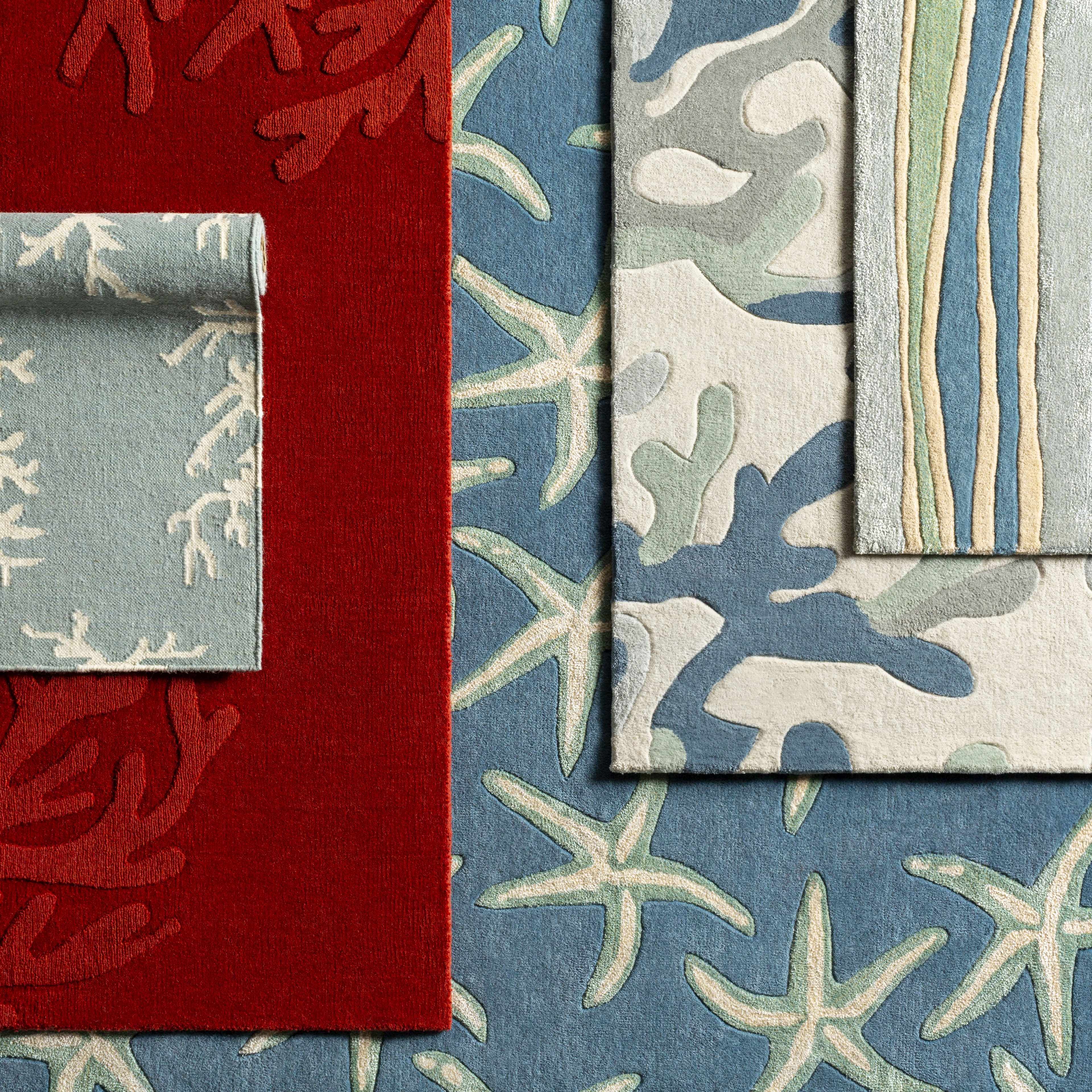 Carversville Ice Blue Botanical Wool Rug - Clearance - Image 11