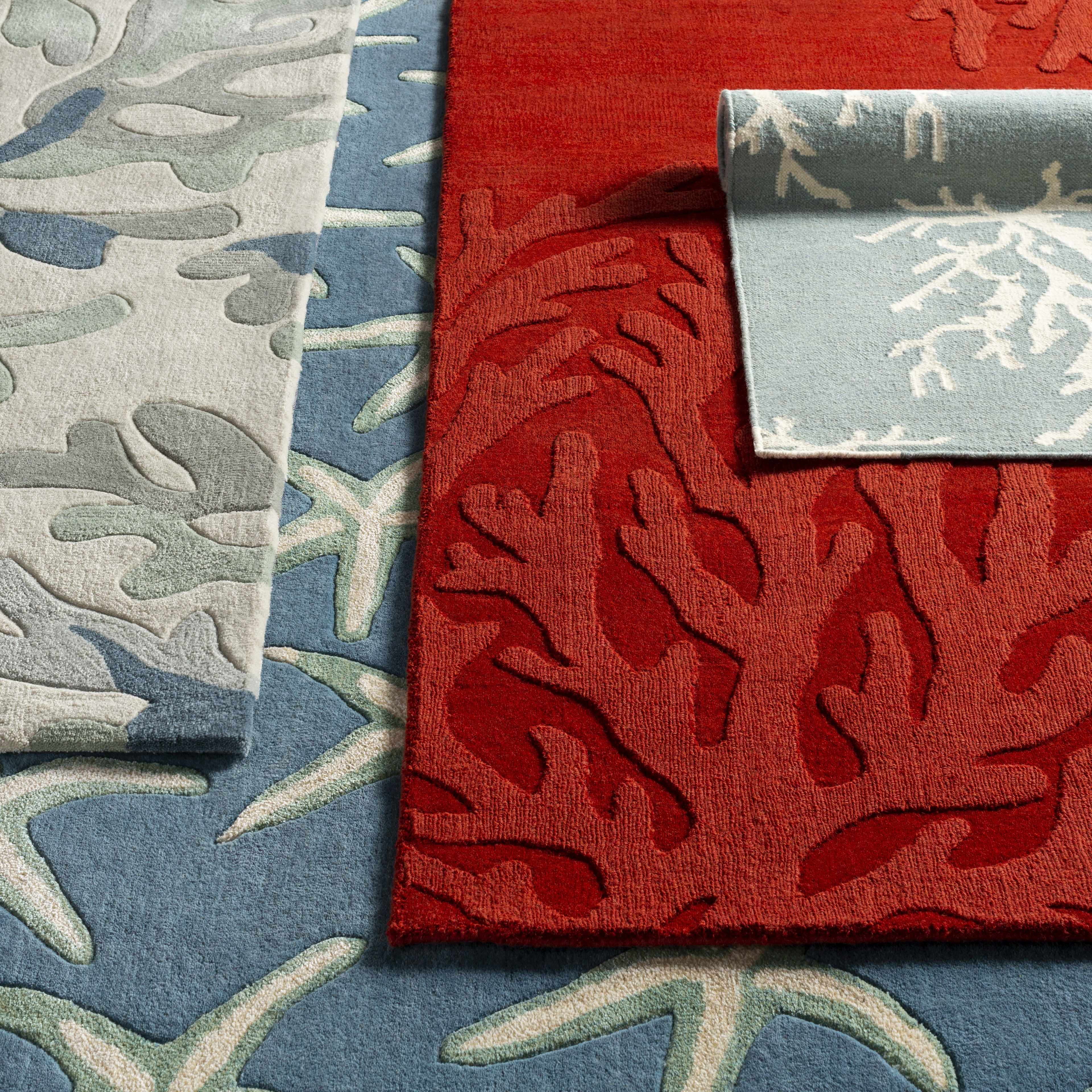 Carversville Ice Blue Botanical Wool Rug - Clearance - Image 12