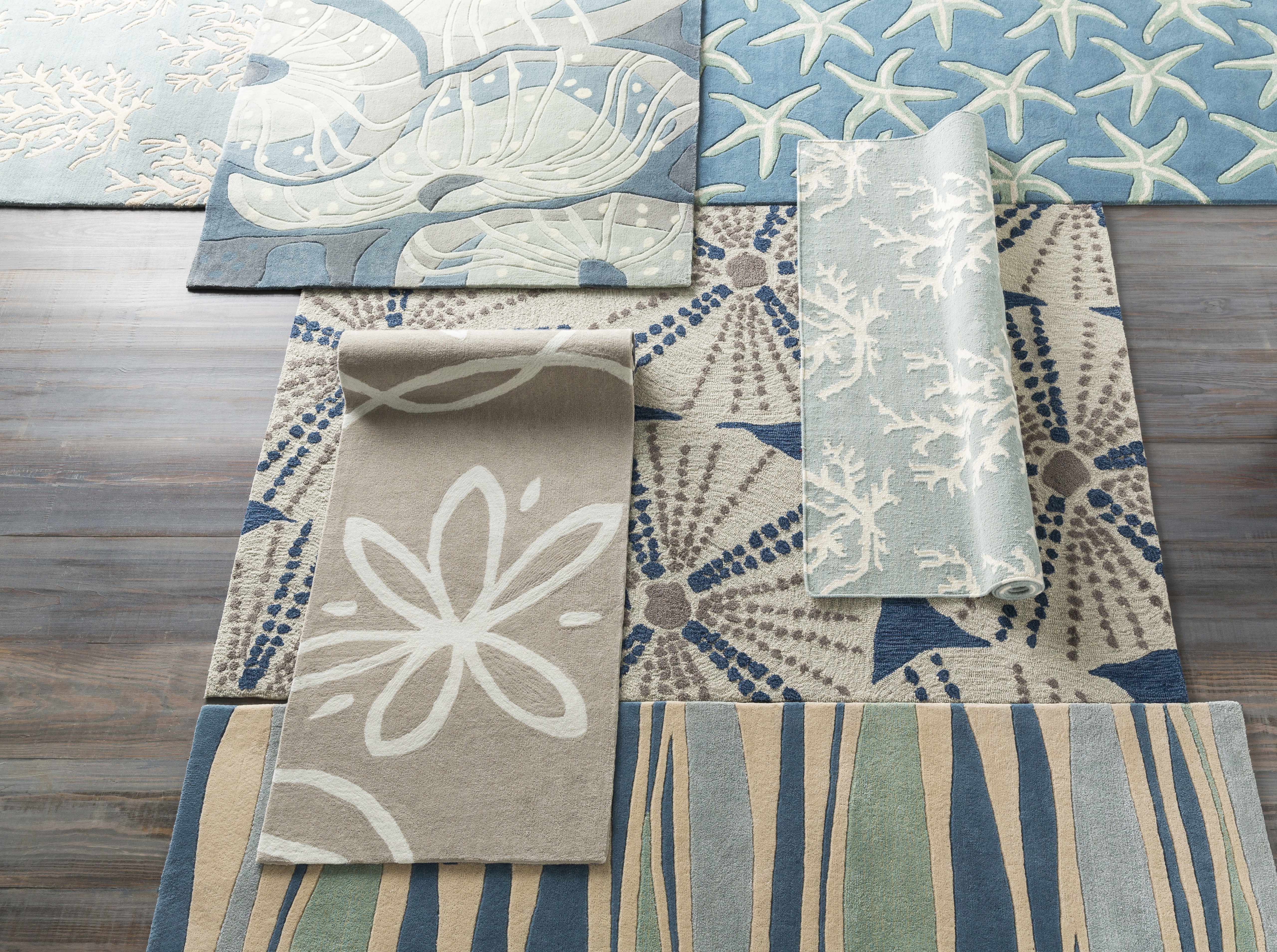 Carversville Ice Blue Botanical Wool Rug - Clearance - Image 4
