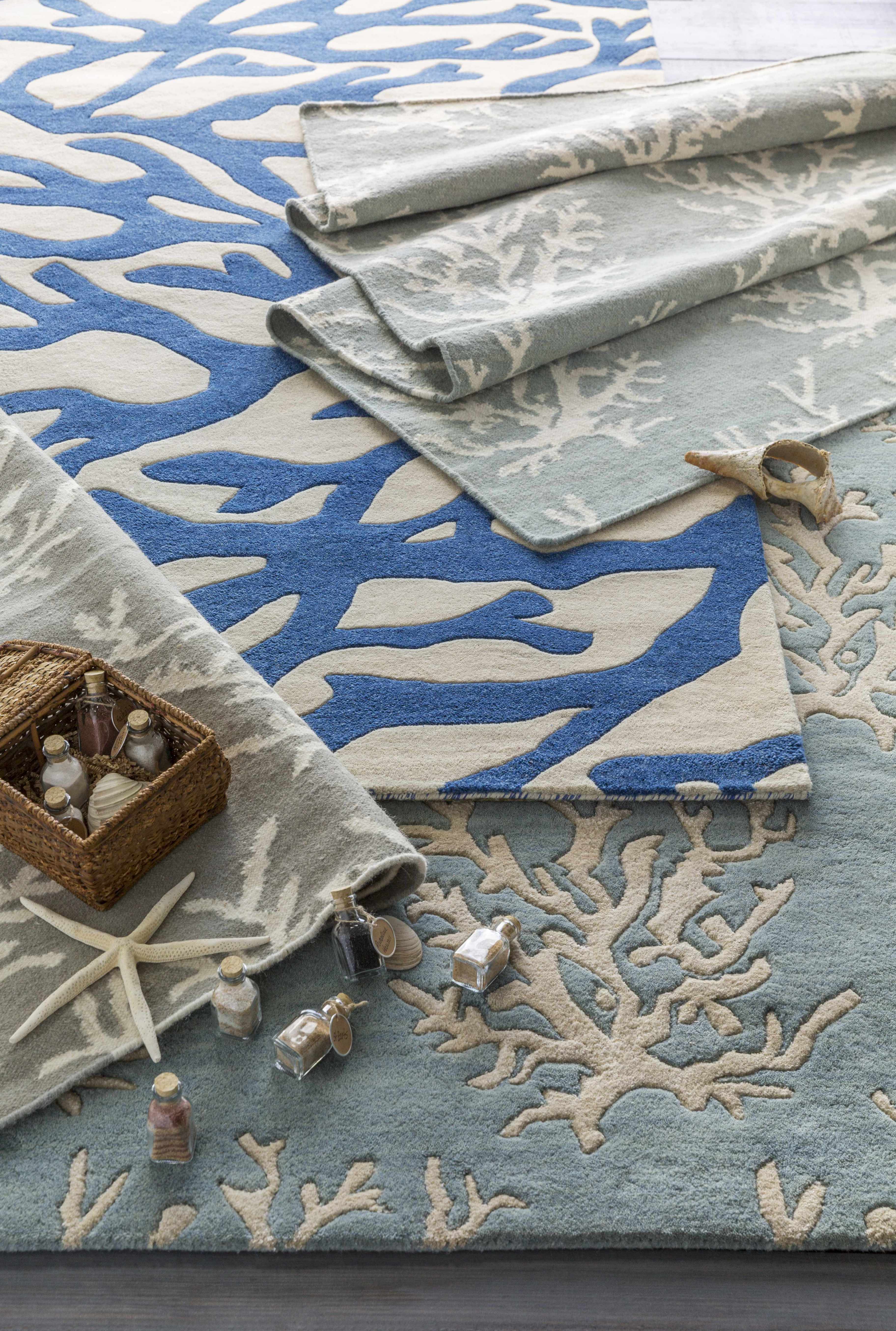 Carversville Ice Blue Botanical Wool Rug - Clearance - Image 5