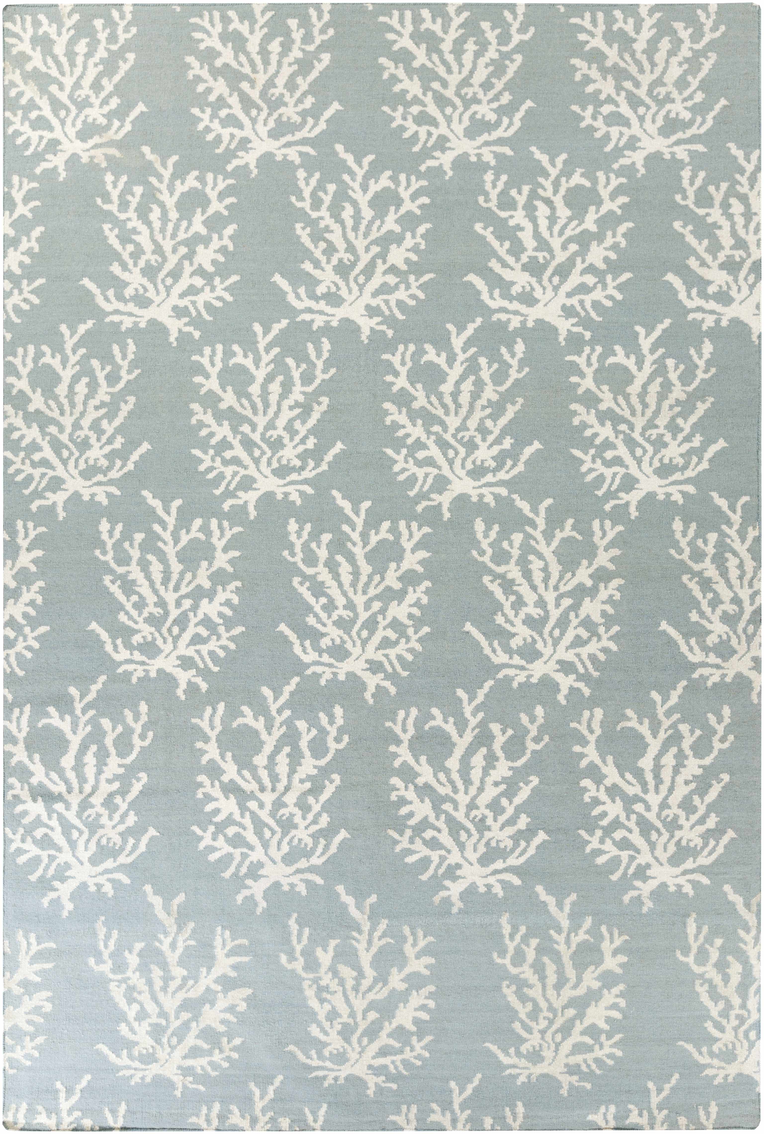 Carversville Ice Blue Botanical Wool Rug - Clearance - Image 7
